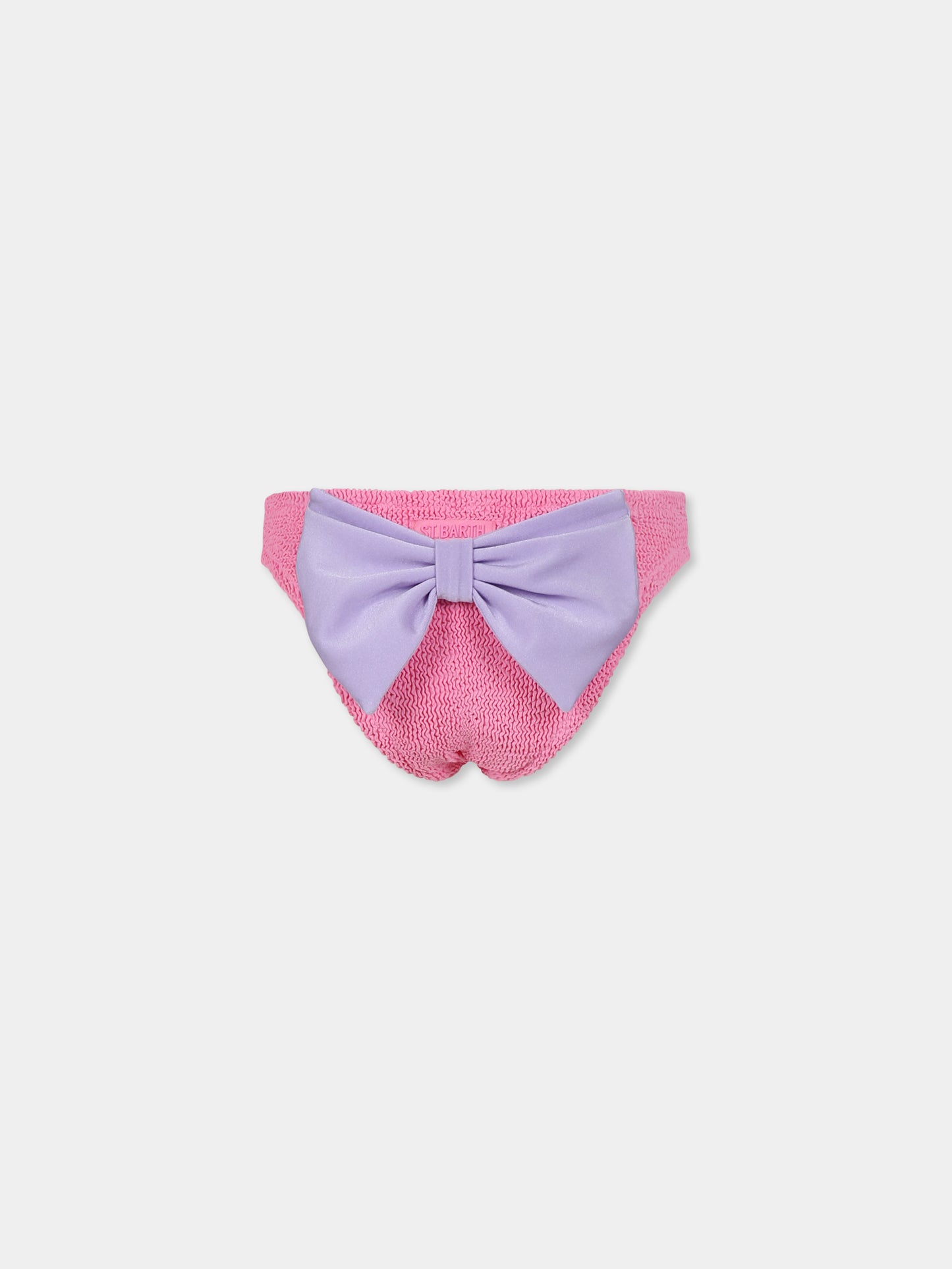 Slip mare rosa per bambina con fiocco,Mc2 Saint Barth,MAD0002 00296H