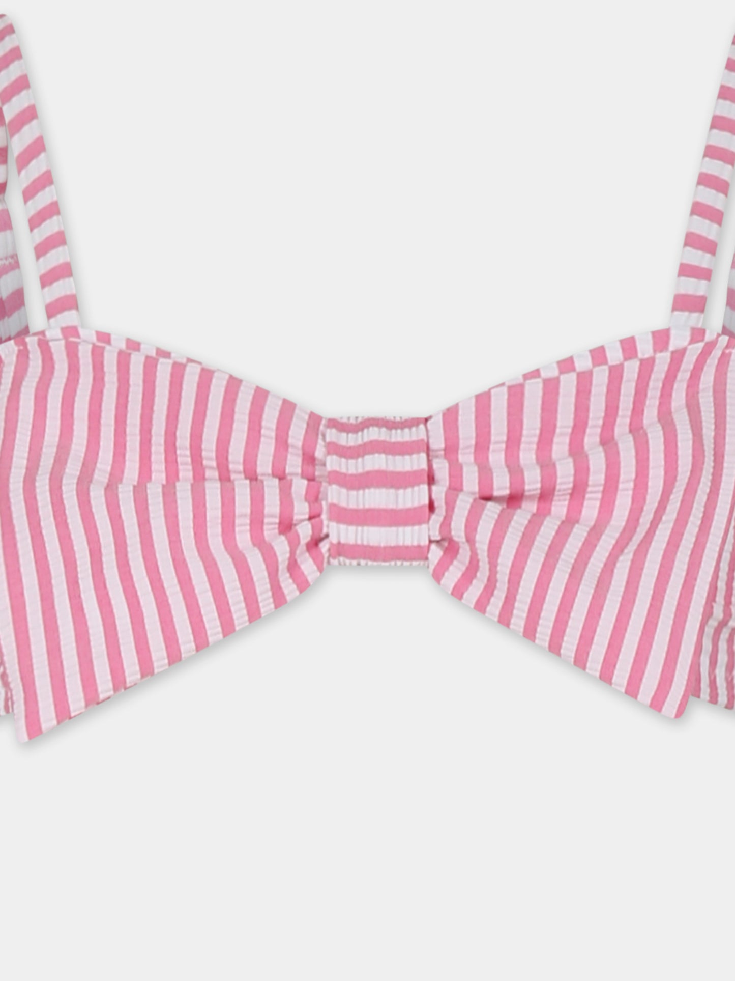 Bikini rose pour fille avec nœud