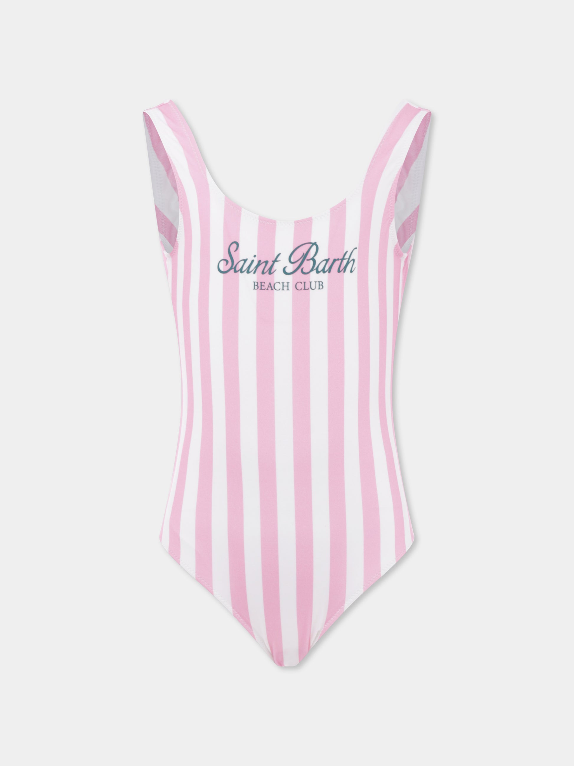 Costume intero rosa per bambina con logo,Mc2 Saint Barth,CARA001 03758H