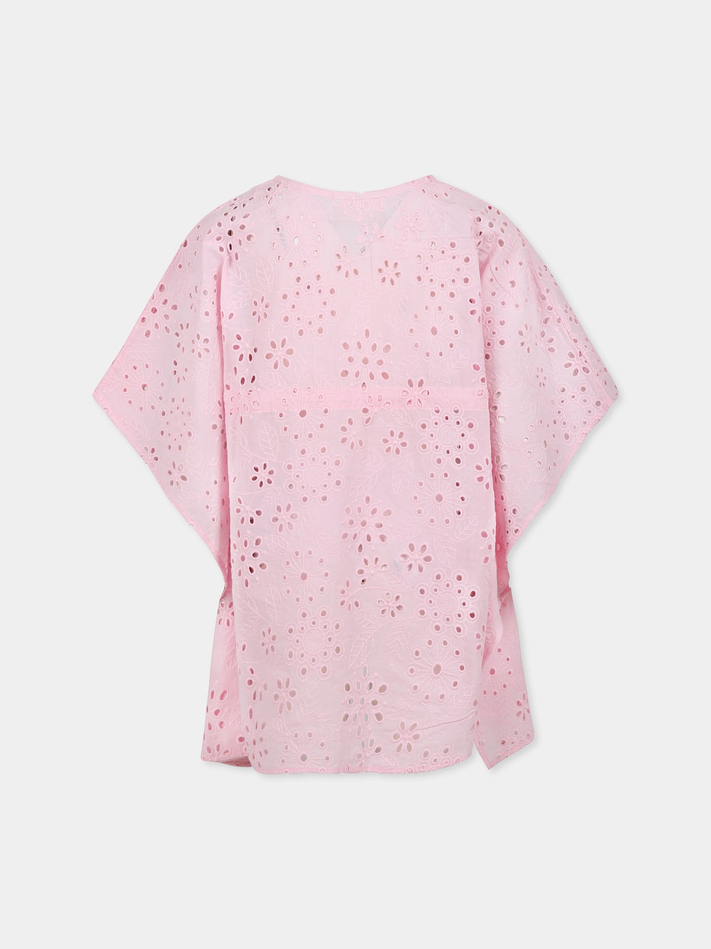 Vestito rosa per bambina con fiori,Mc2 Saint Barth,KAT0001 00386H