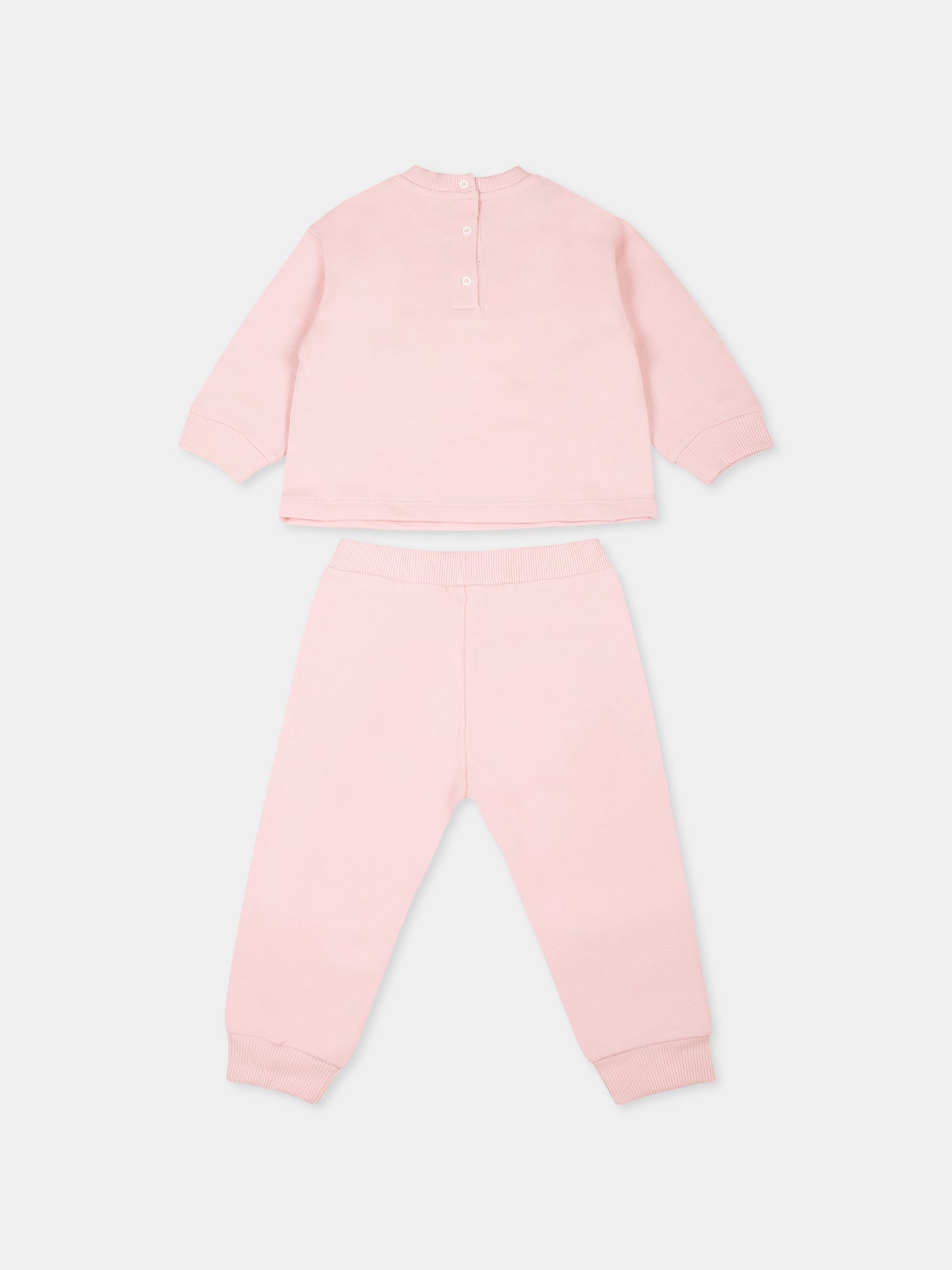 Ensemble rose pour bébé fille avec logo