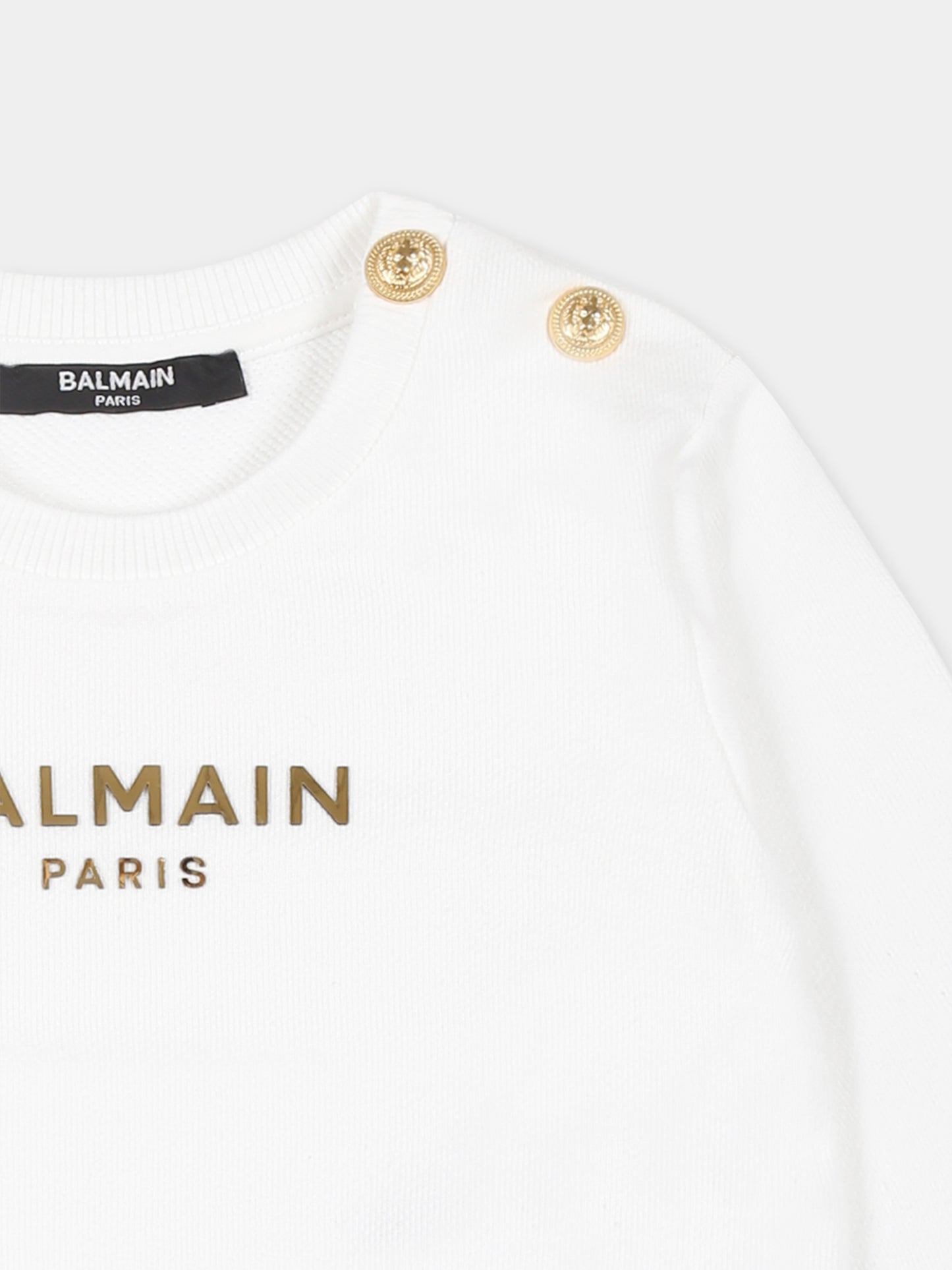 Sweat blanc pour bébé enfants avec logo