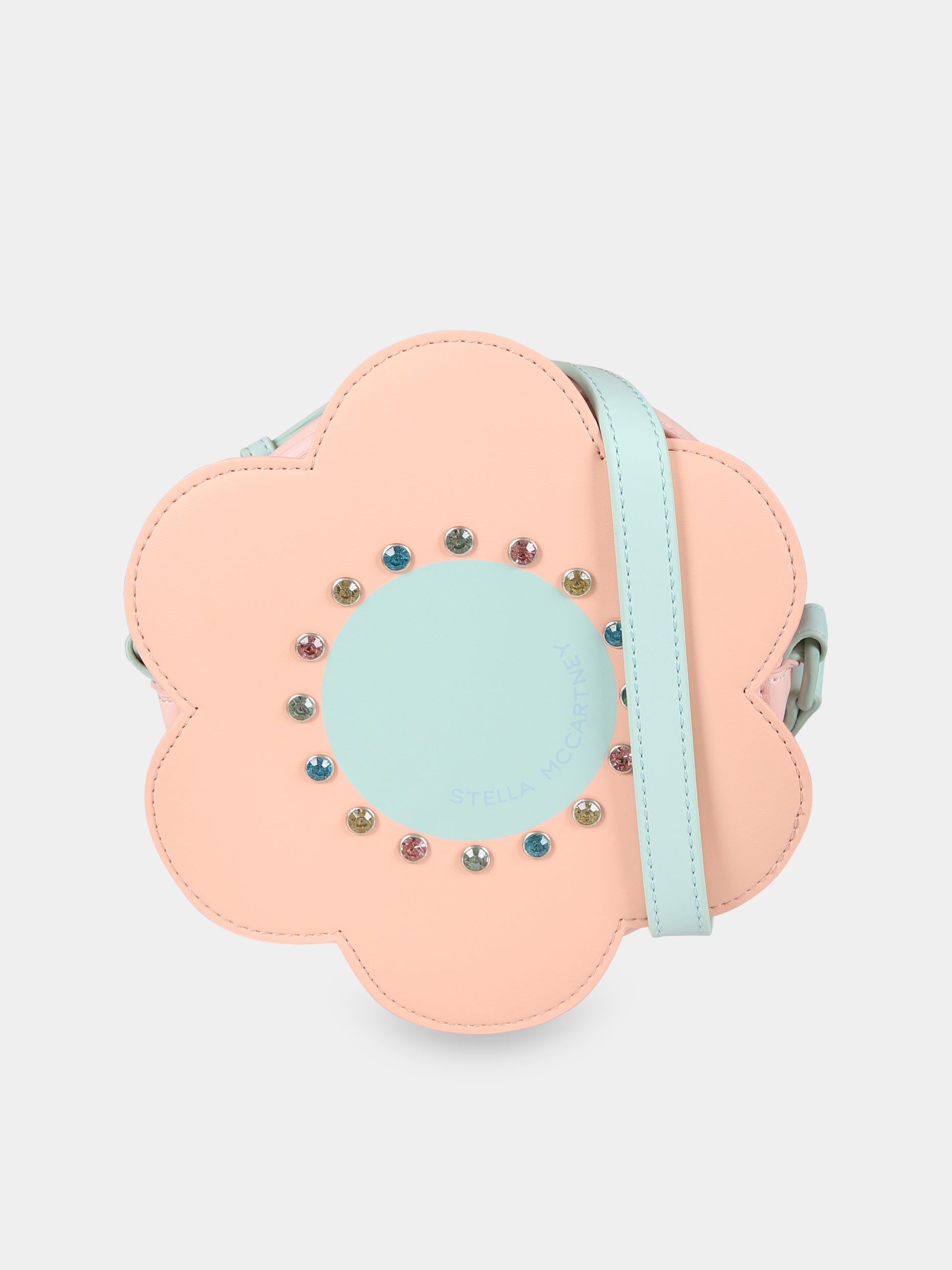 Borsa rosa per bambina con cristalli,Stella Mccartney Kids,TU0B68 Z0699 508