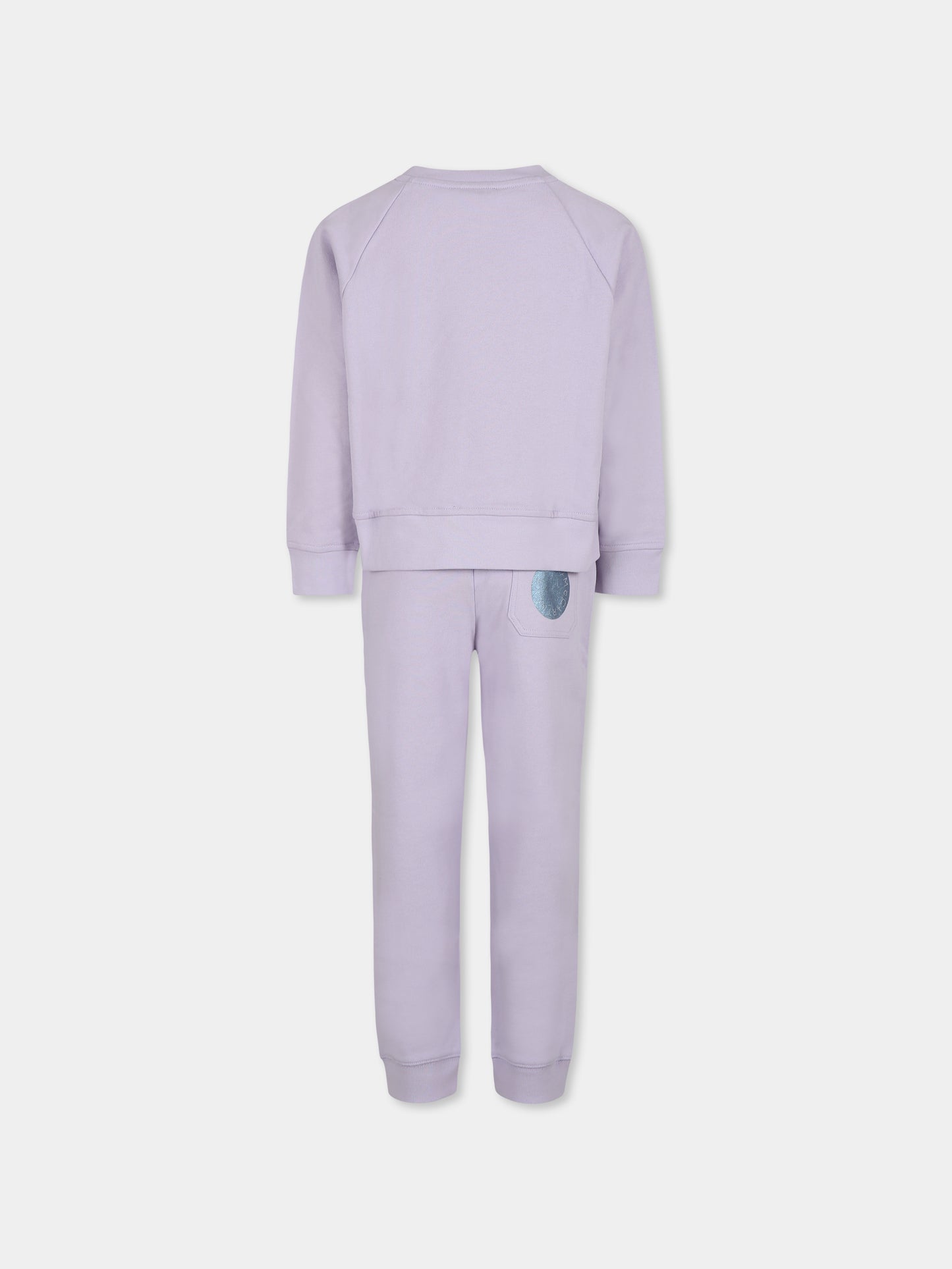 Completo viola per bambina con logo,Stella Mccartney Kids,TU3A70 Z0499 572