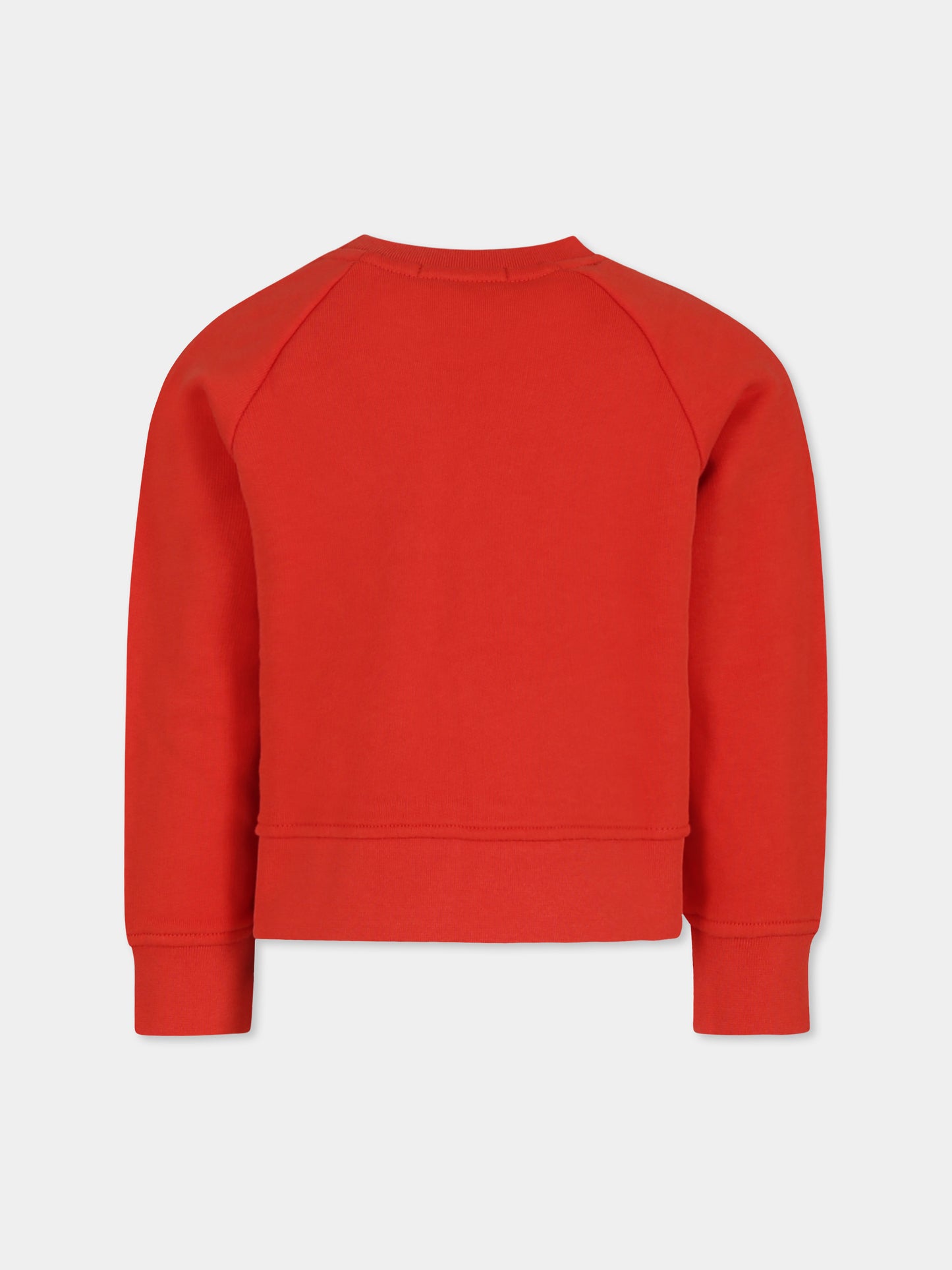 Felpa crop rossa per bambina con logo,Stella Mccartney Kids,TU4B60 Z0499 421