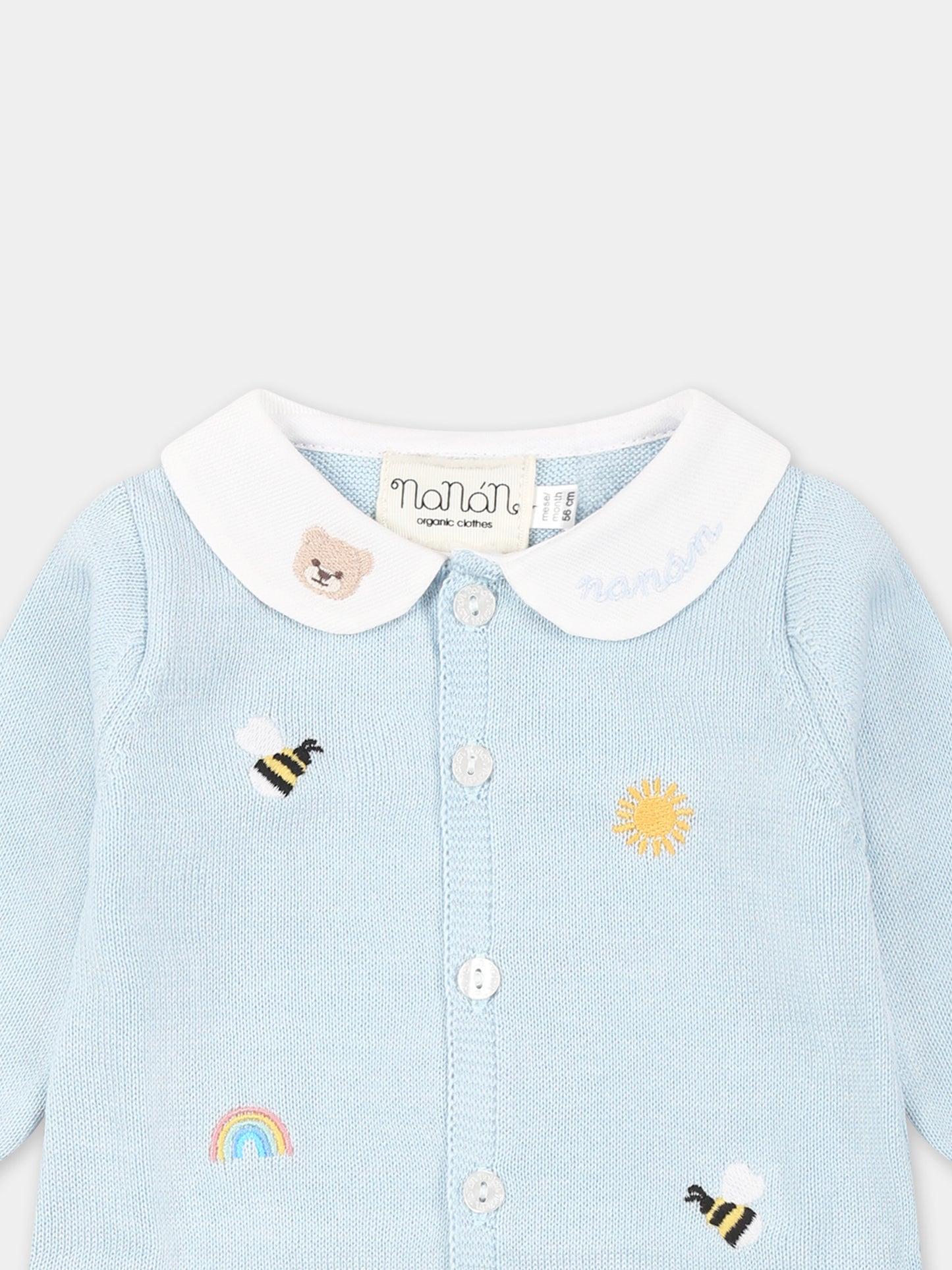 Combinaison bleu clair pour bébé garçon avec abeilles