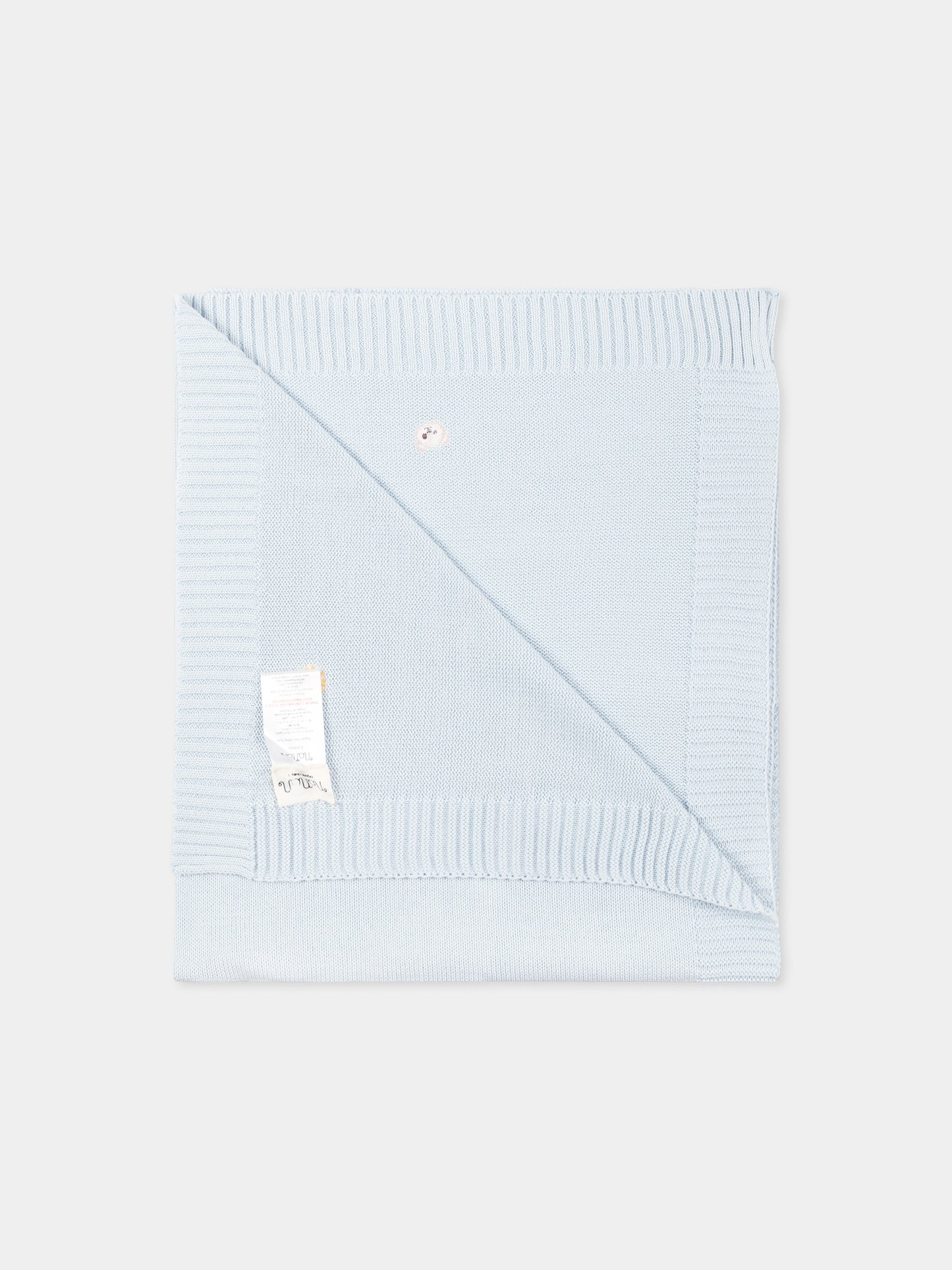 Couverture bleu clair pour bébé garçon avec abeilles