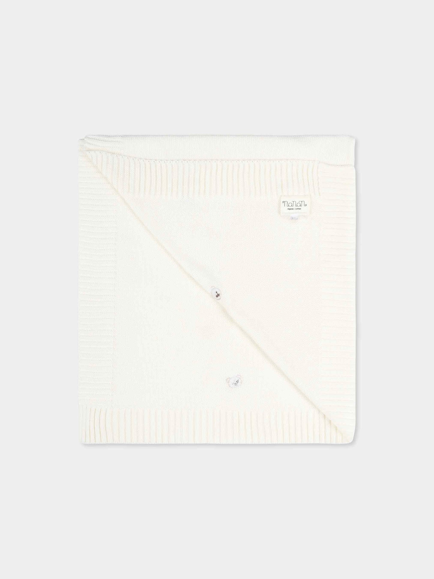Couverture ivoire pour bébé enfants avec abeilles
