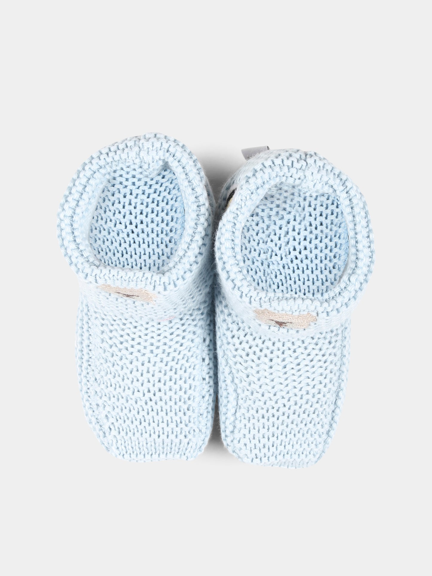 Chaussons bleu clair pour bébé garçon avec abeilles