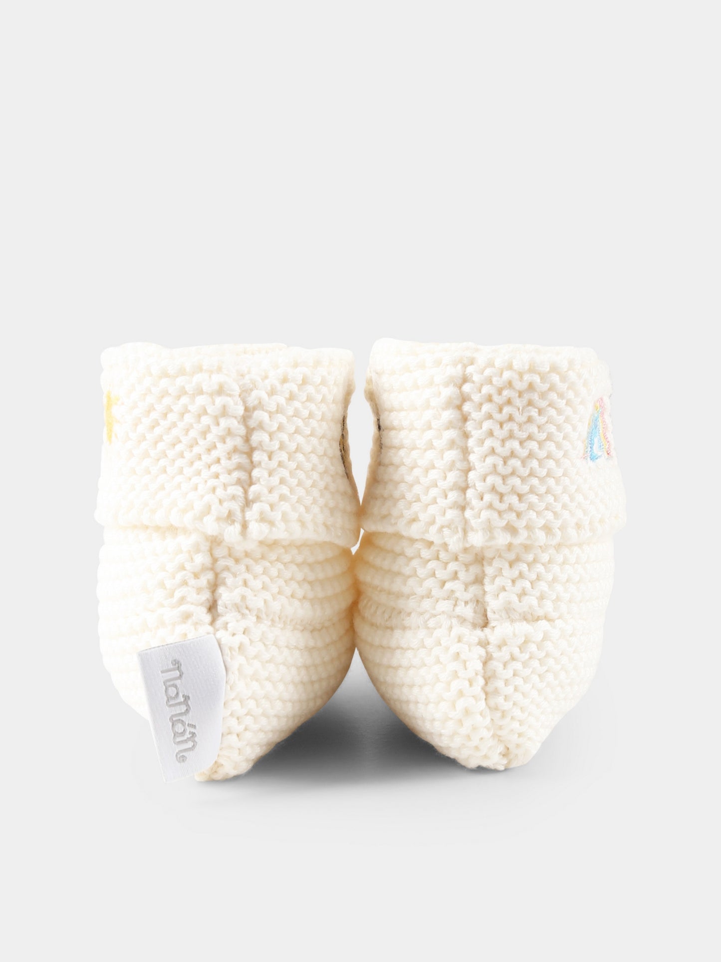 Chaussons ivoire pour bébé enfants avec abeilles
