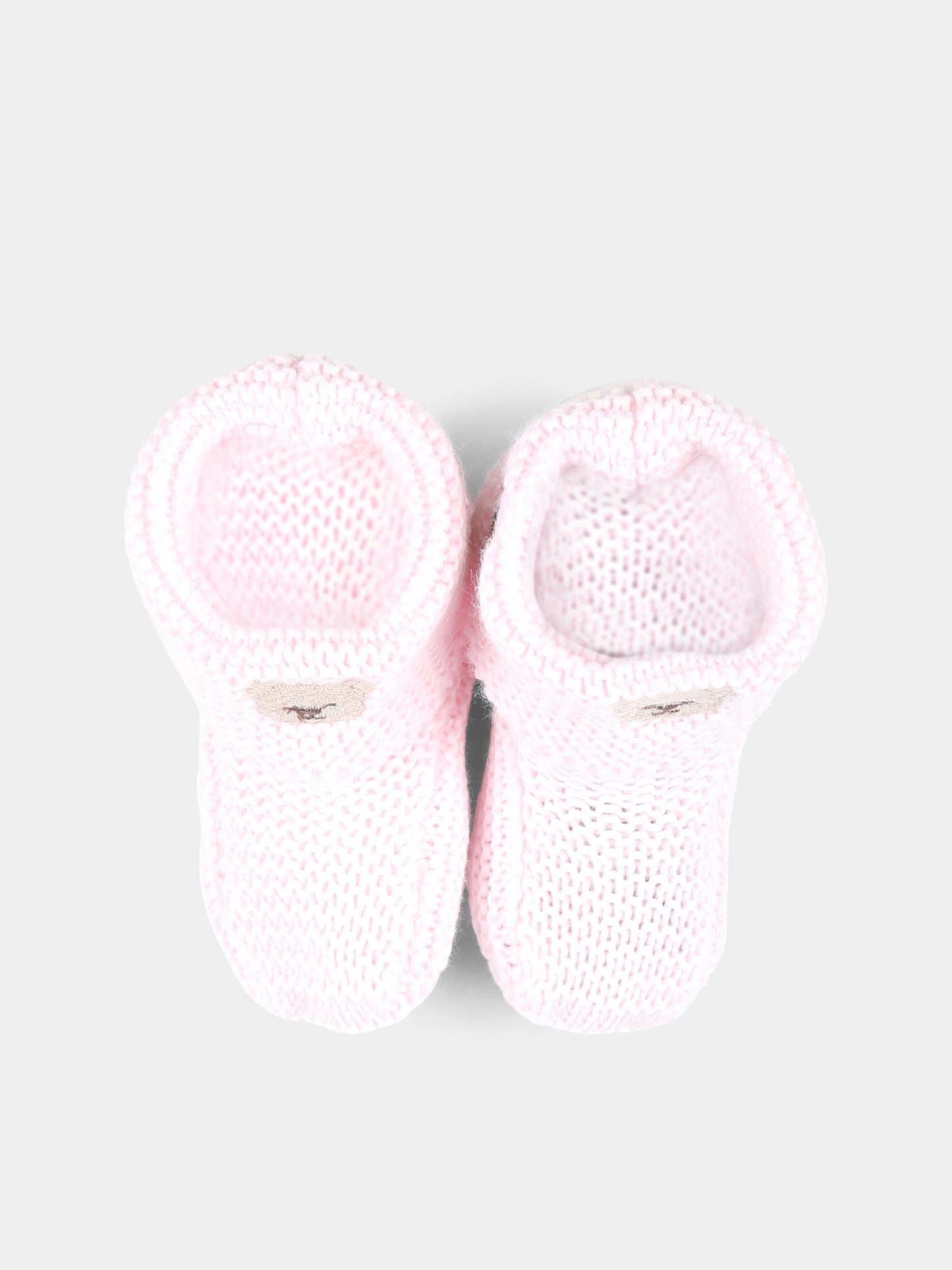 Chaussons rose pour bébé fille avec abeilles