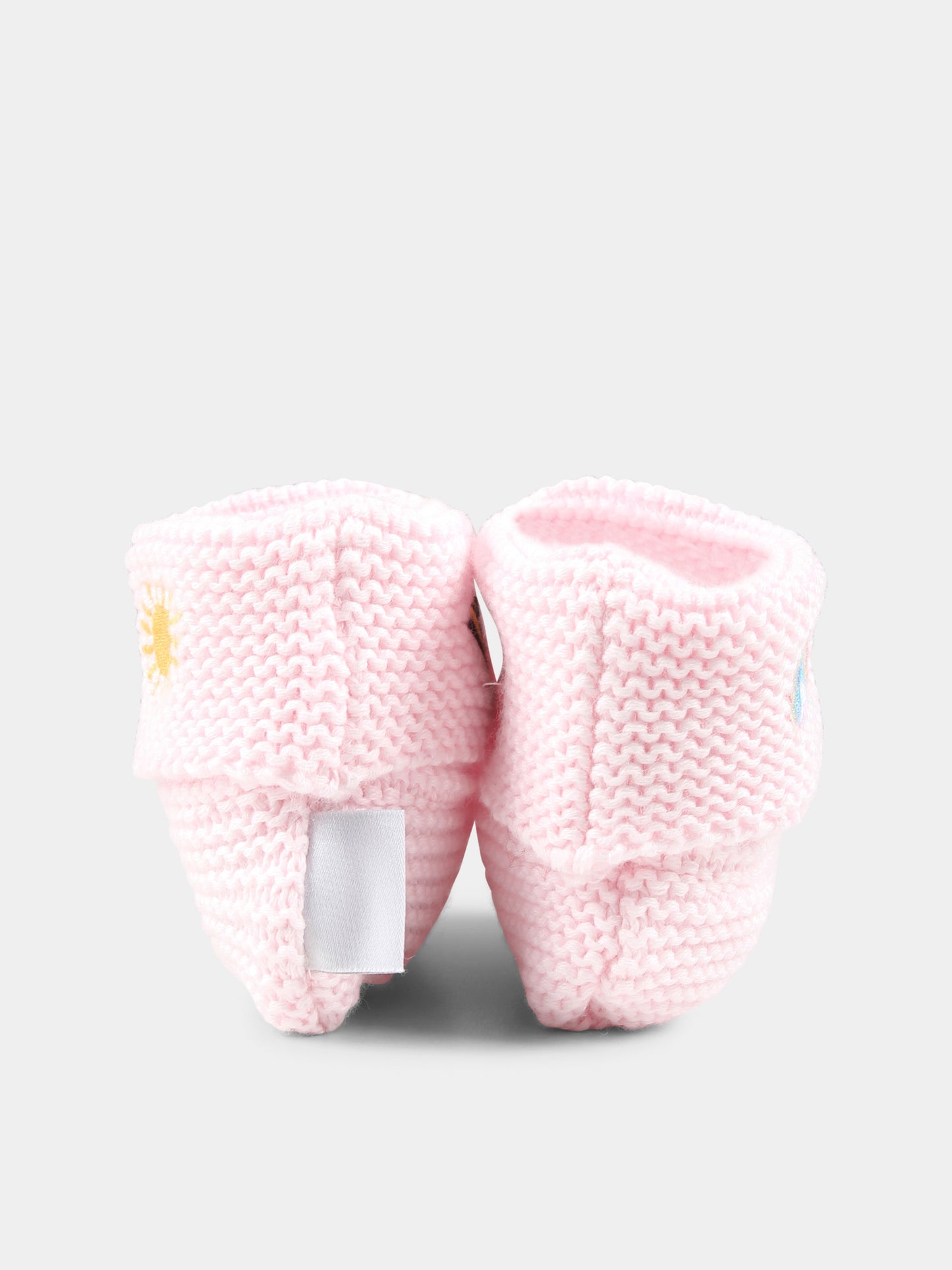 Chaussons rose pour bébé fille avec abeilles