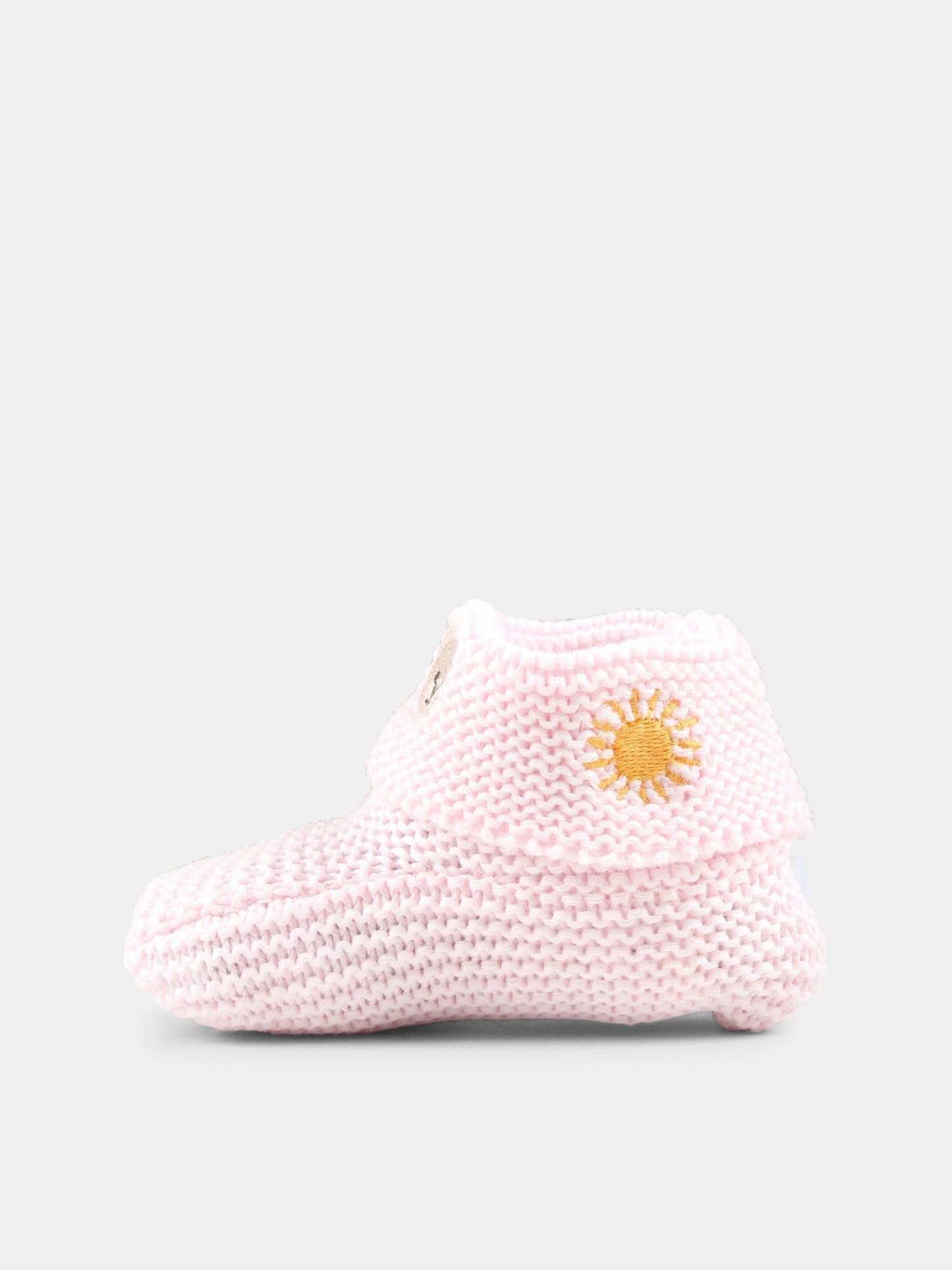 Chaussons rose pour bébé fille avec abeilles