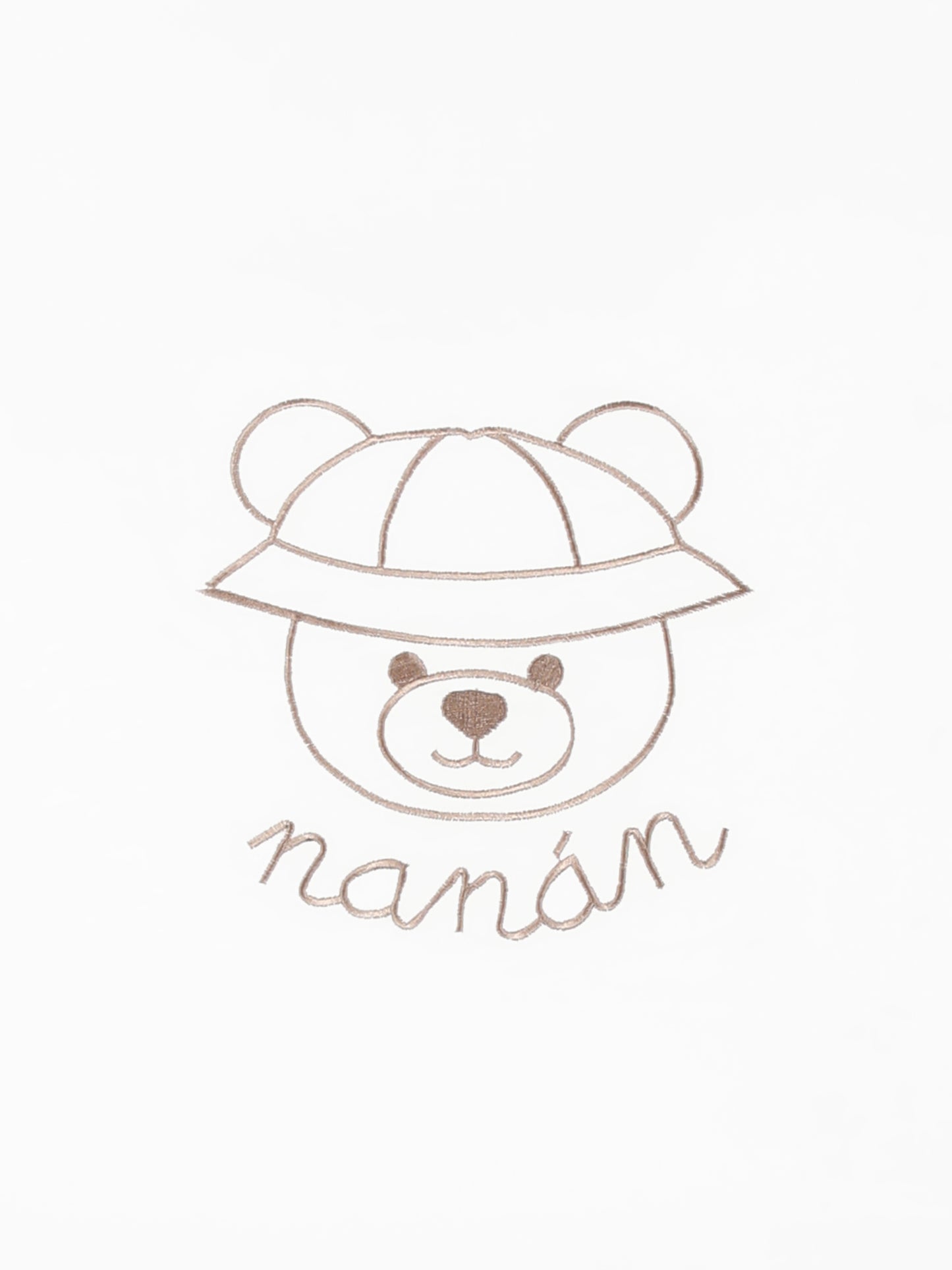 Couverture blanche pour bébé garçon avec ours