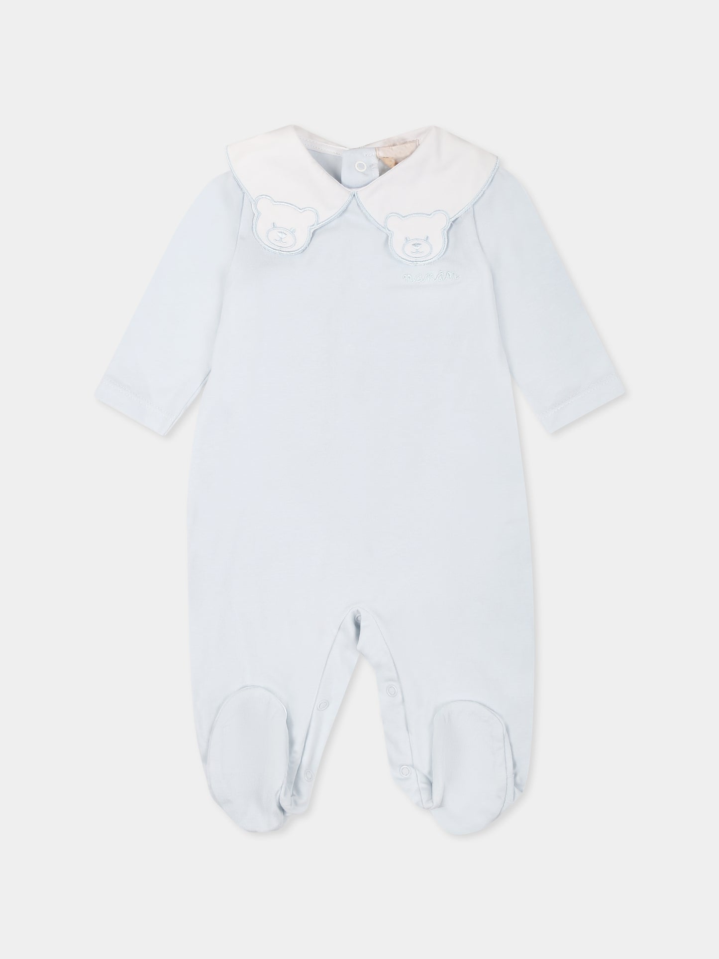 Tutina celeste per neonato con orsetti e logo,Nanán,E25576A