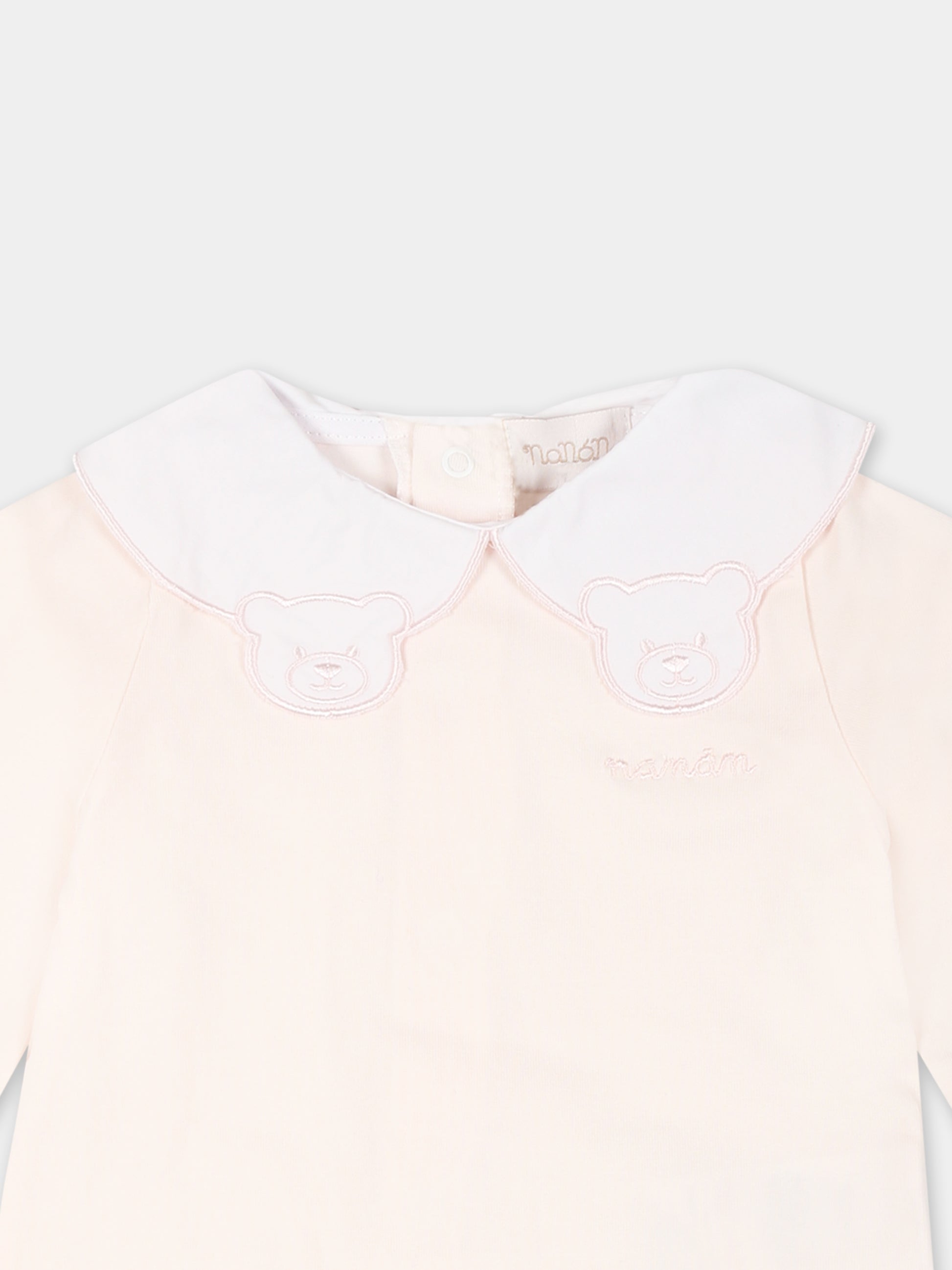 Tutina rosa per neonata con orsetti e logo,Nanán,E25576R