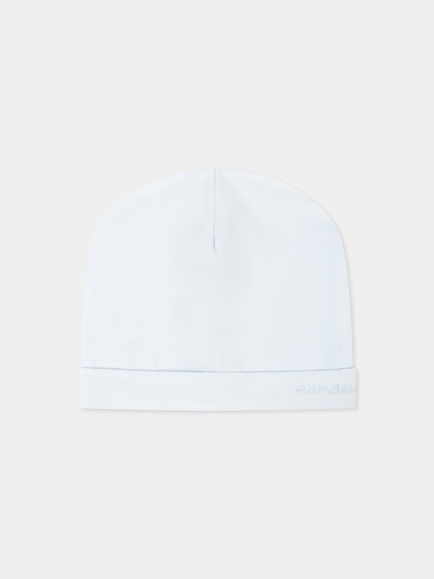 Chapeau bleu clair pour bébé garçon avec logo