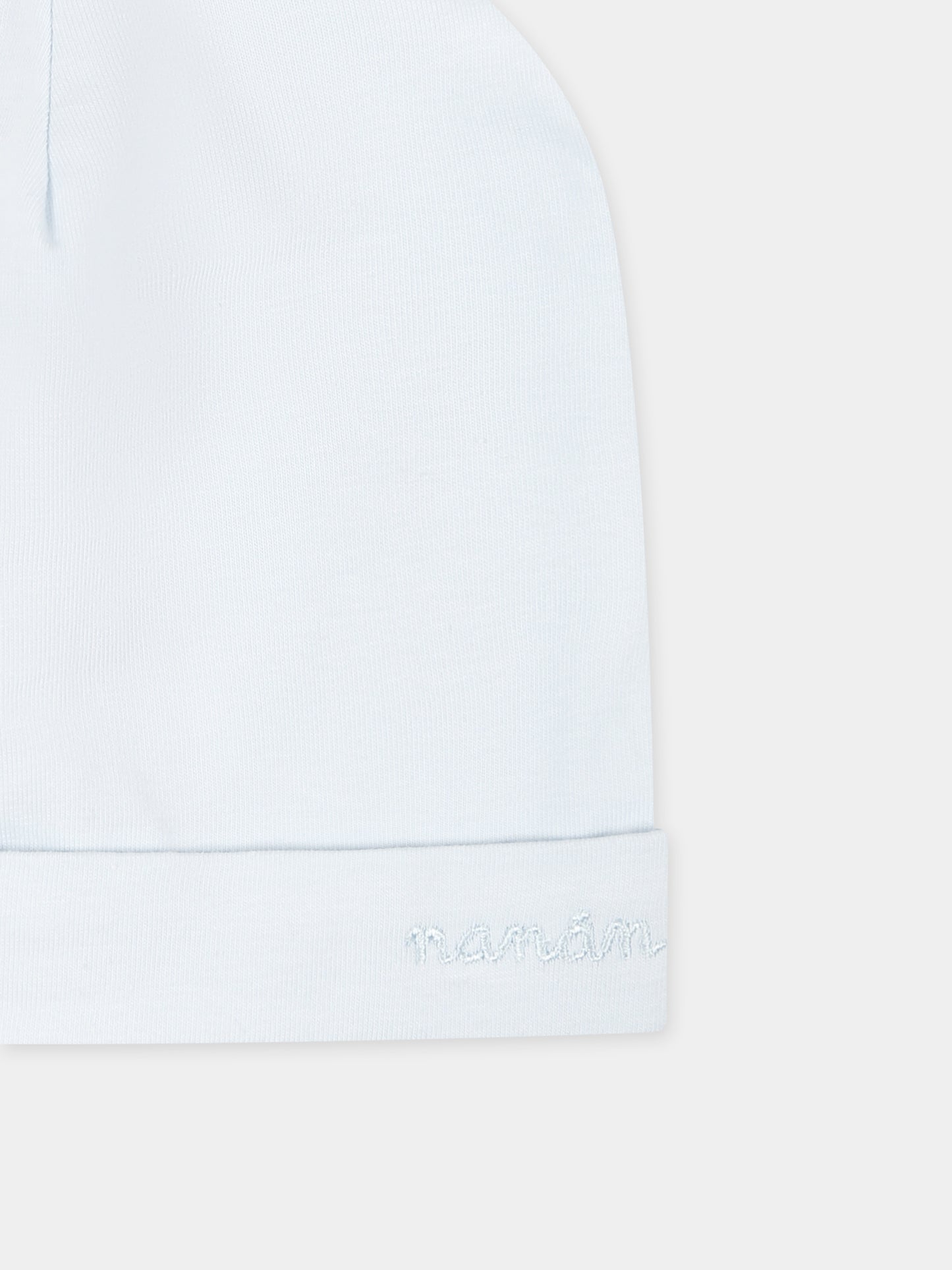 Chapeau bleu clair pour bébé garçon avec logo