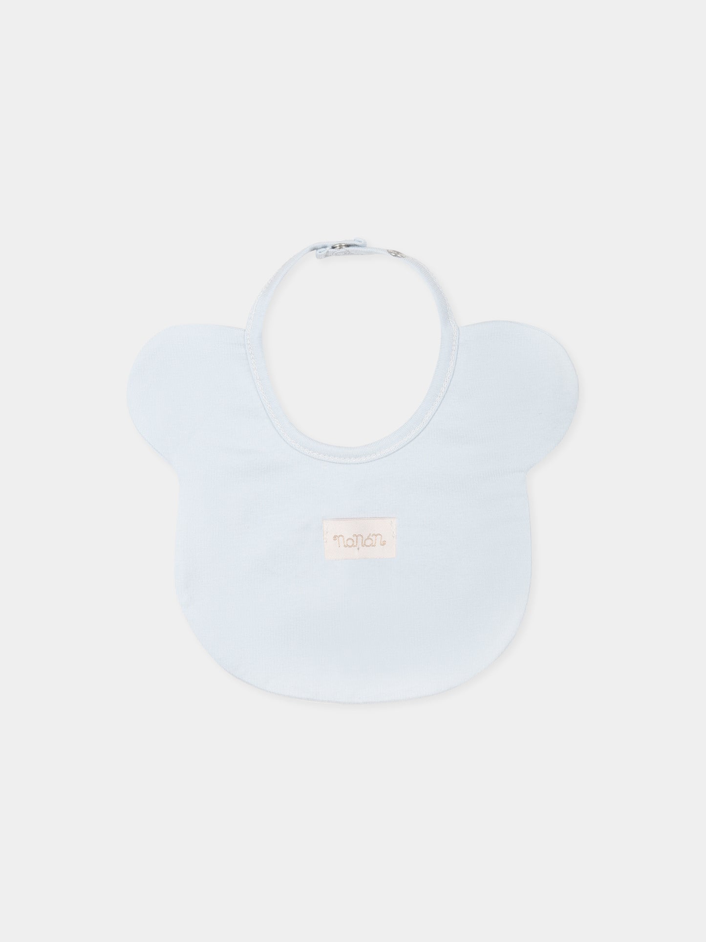 Bavoir bleu clair pour bébé garçon avce ours
