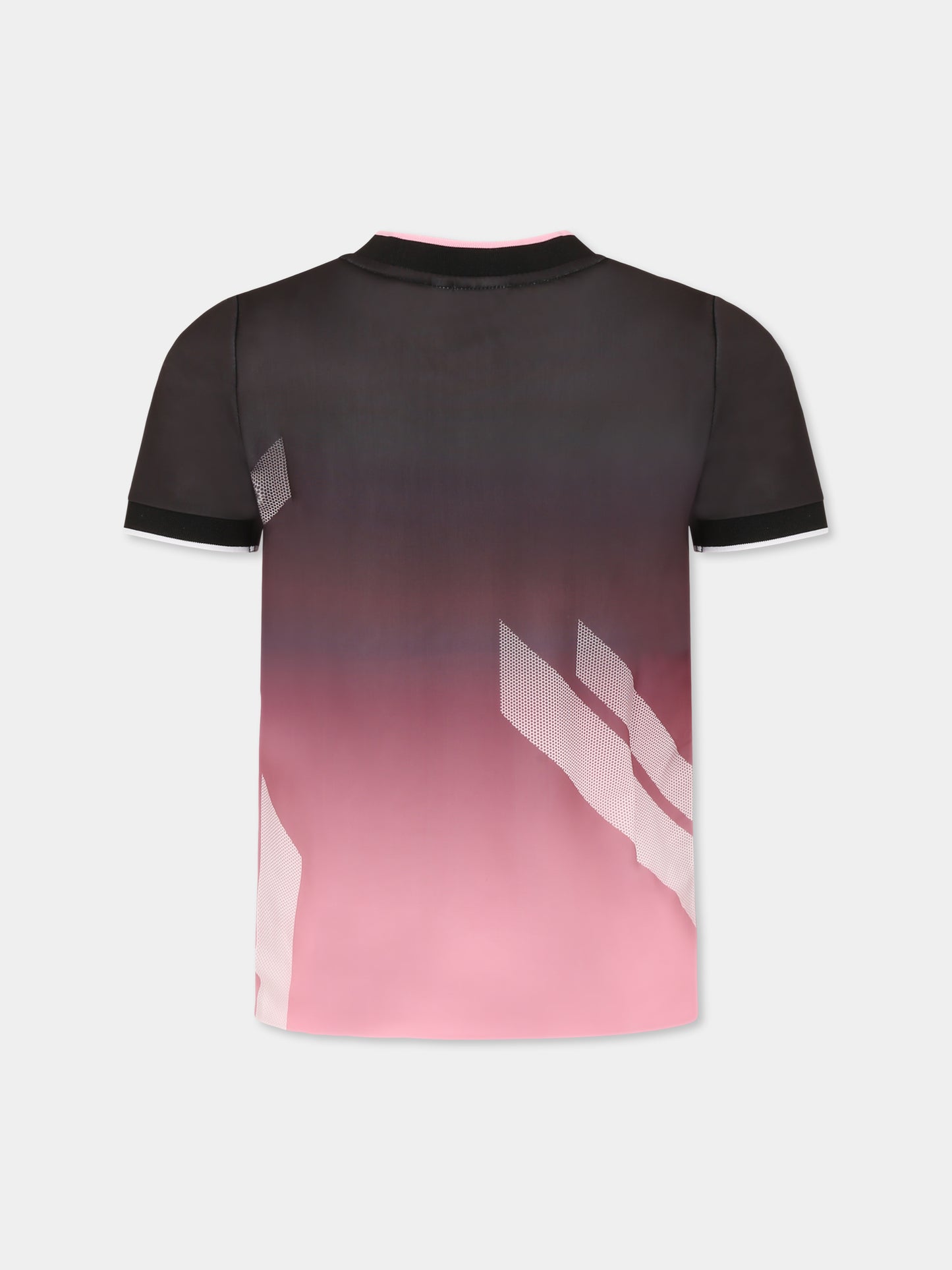 T-shirt nera per bambino con logo,Boss,J52693 09B