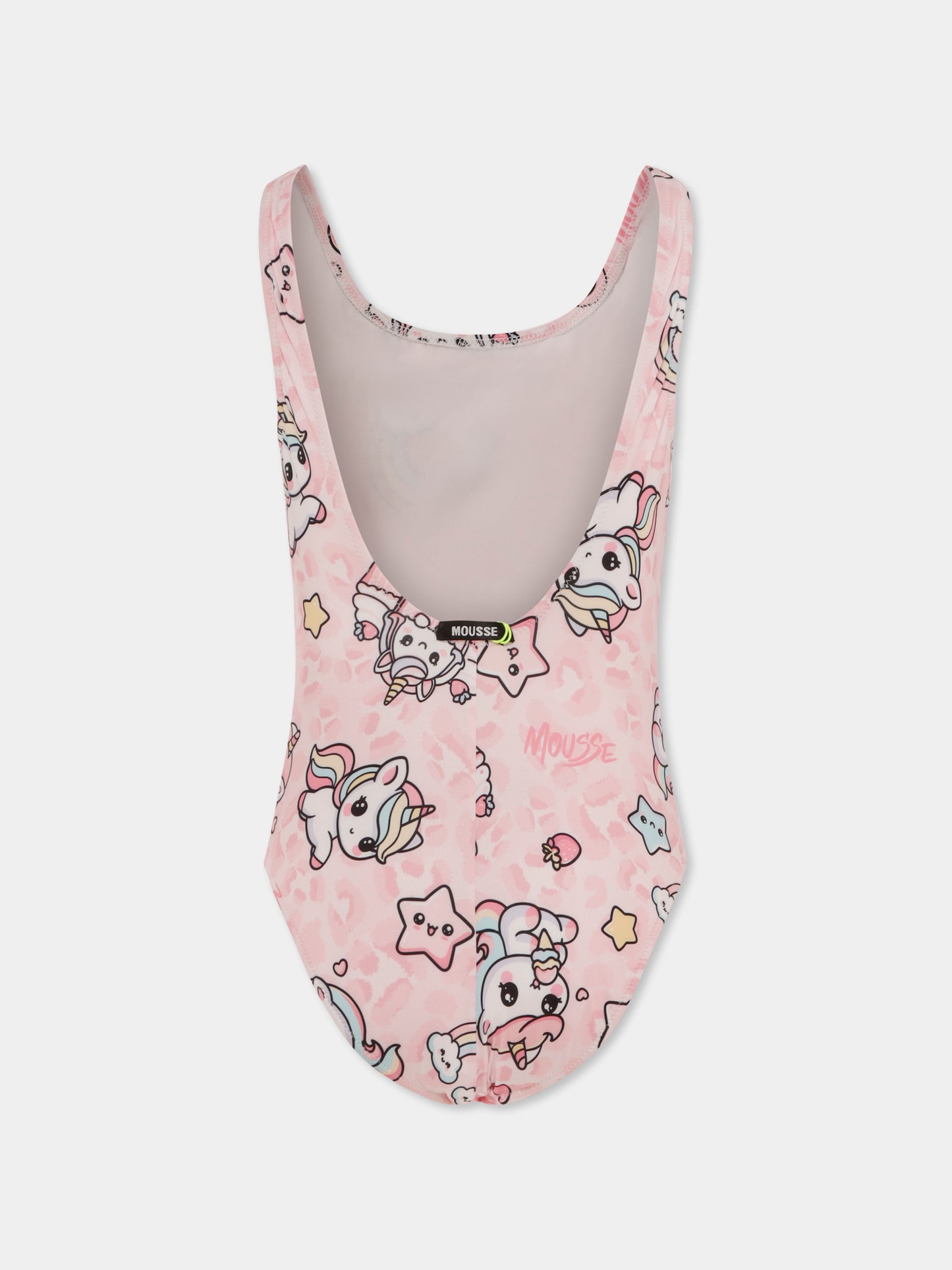Maillot de bain rose pour fille avec licorne