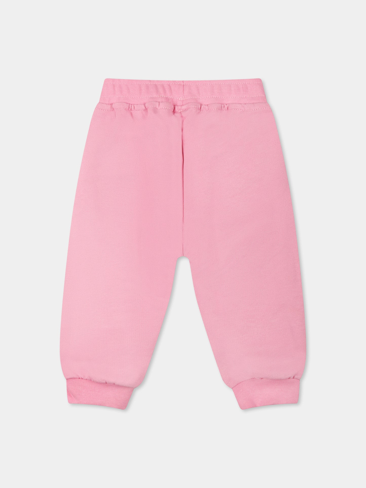 Pantaloni rosa per neonata con unicorno,Mousse Kids,SKNP372P