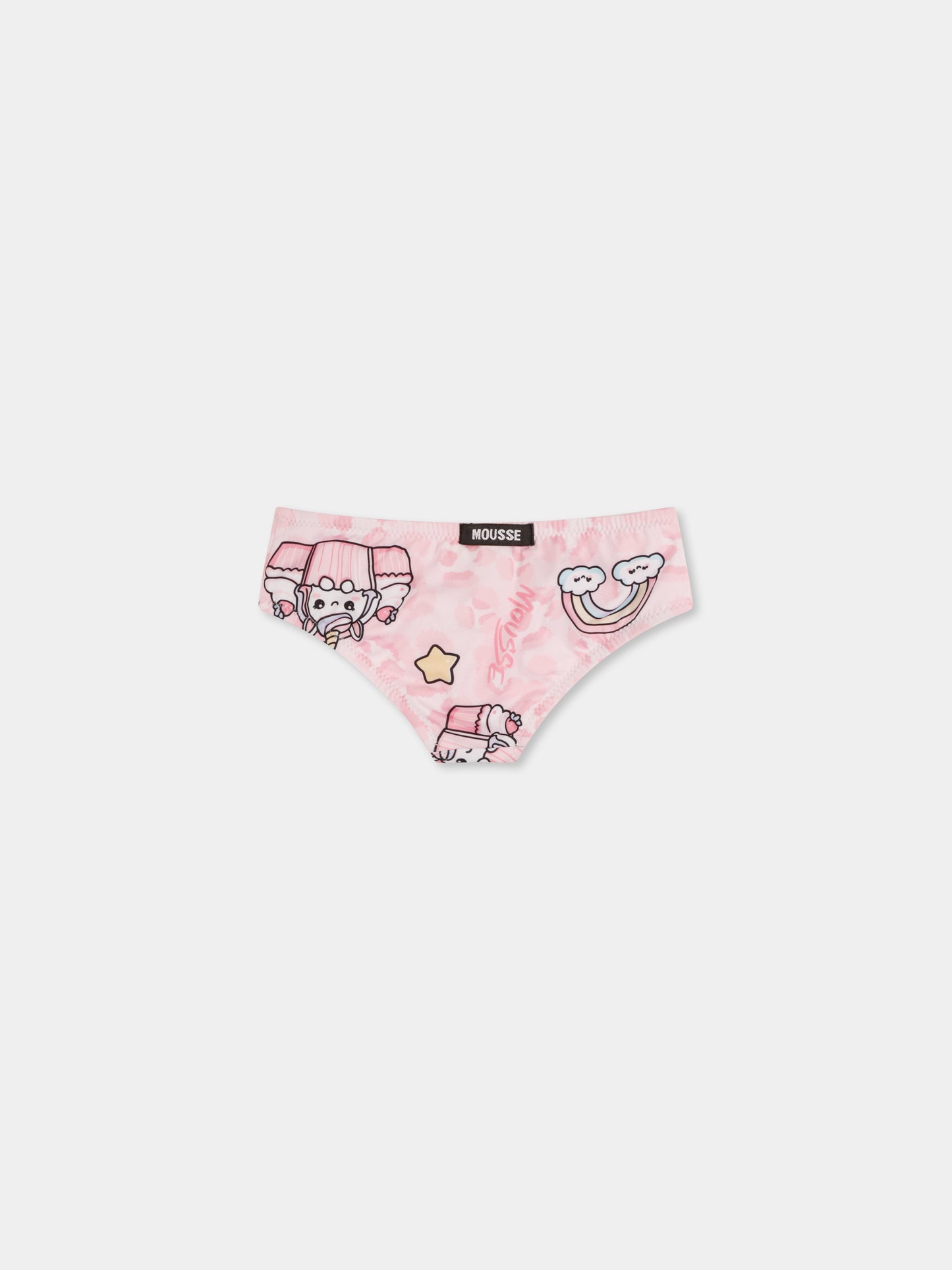 Slip de bain rose pour bébé fille avec licorne