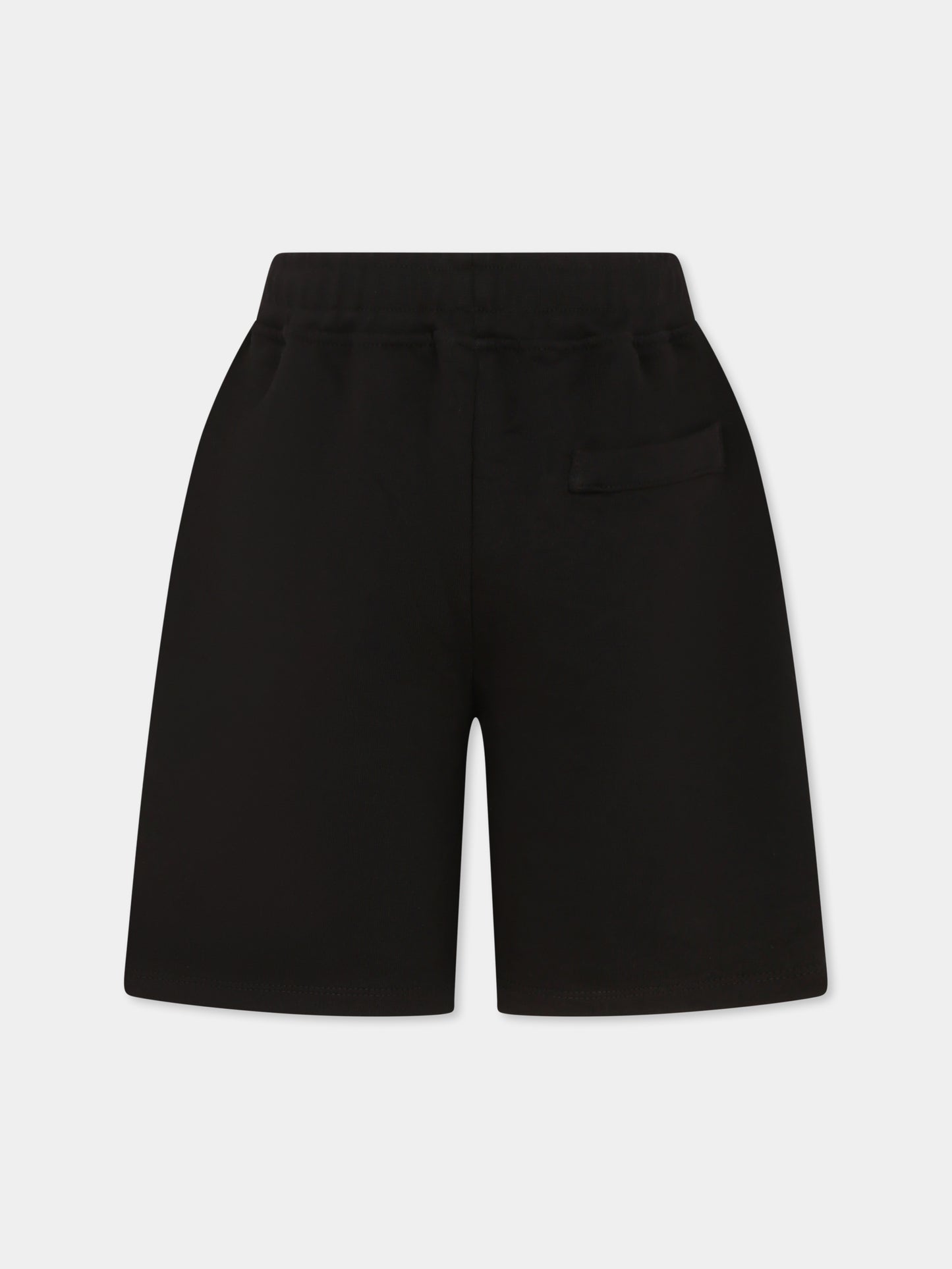 Shorts neri per bambino con squalo,Mousse Kids,SKBSF382B