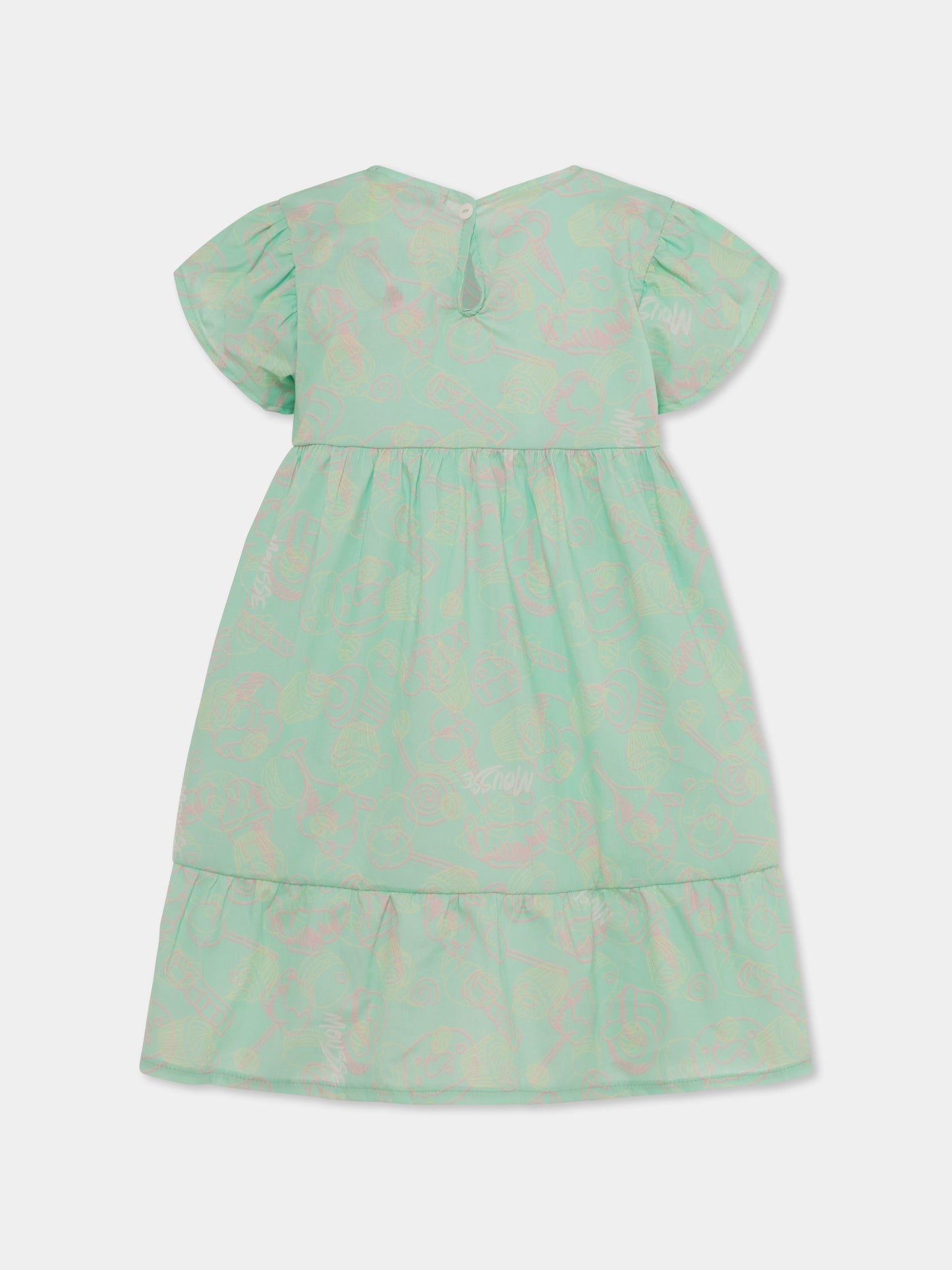 Robe verte pour fille avec poupée