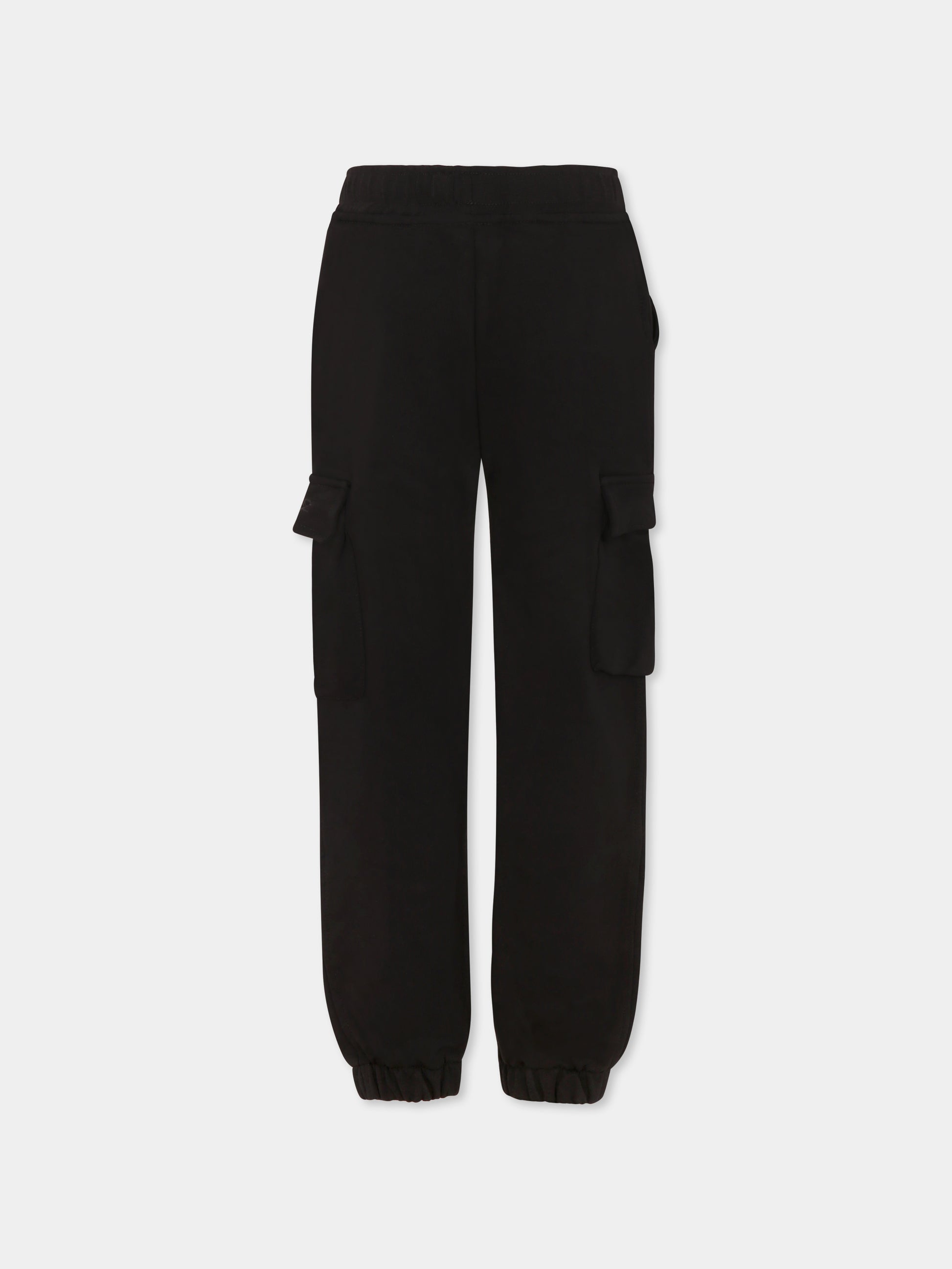 Pantaloni neri per bambino con logo,Mousse Kids,SKPCBL