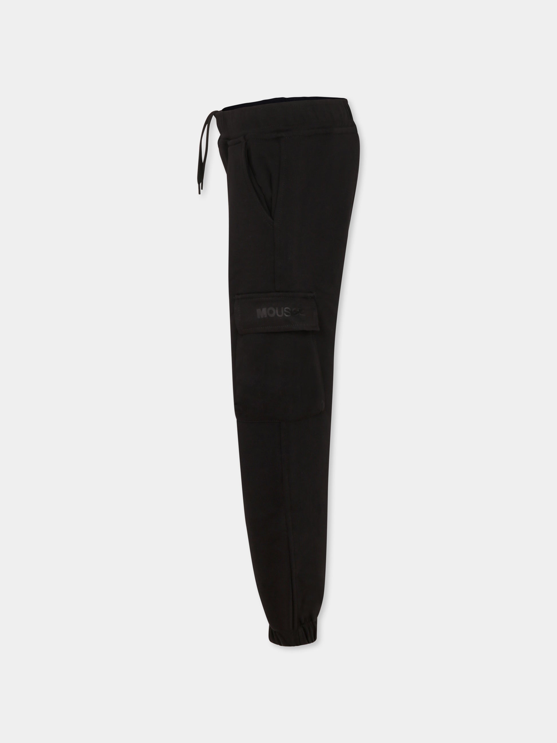 Pantaloni neri per bambino con logo,Mousse Kids,SKPCBL
