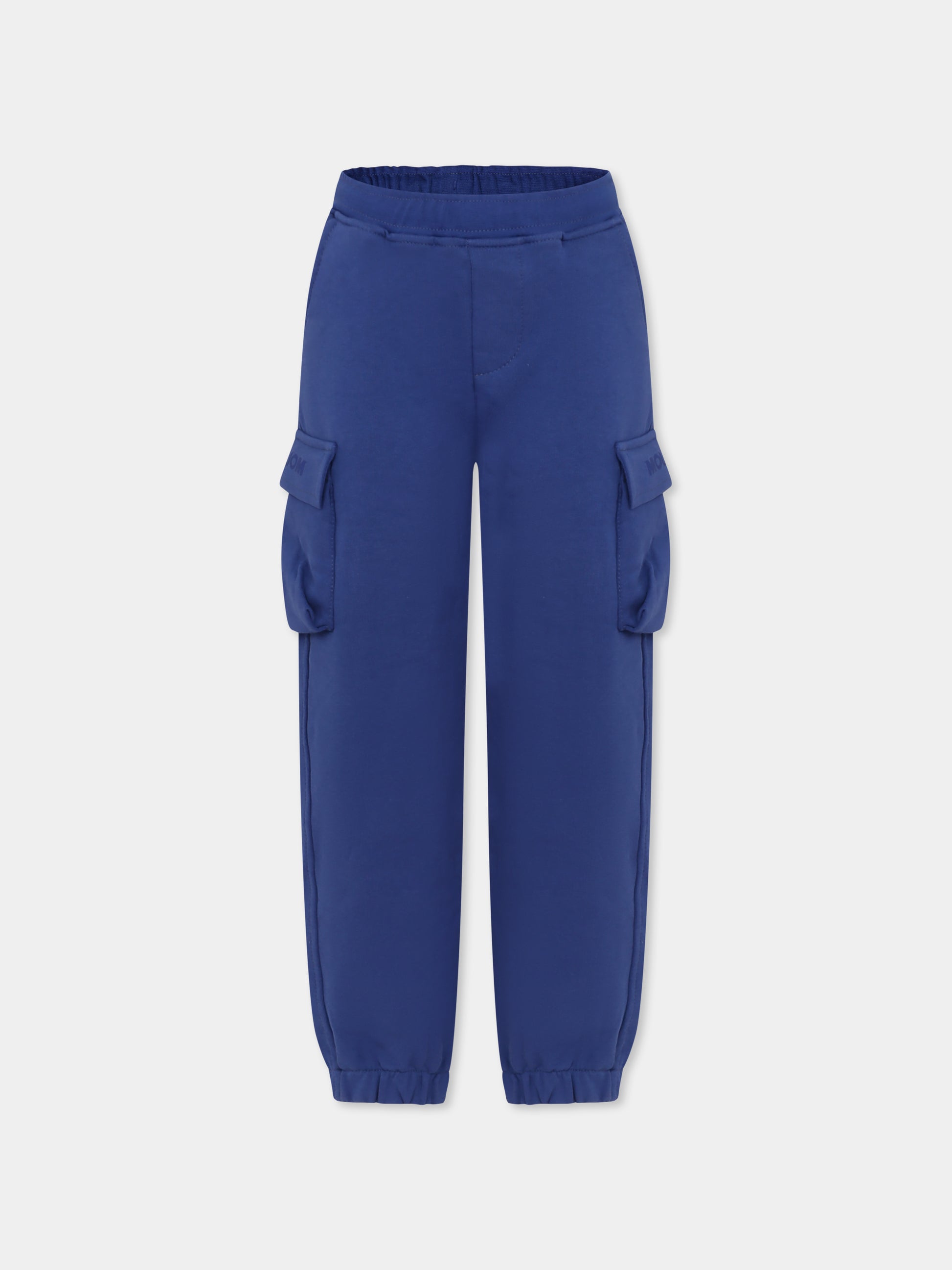 Pantaloni blu per bambino con logo,Mousse Kids,SKPCROL