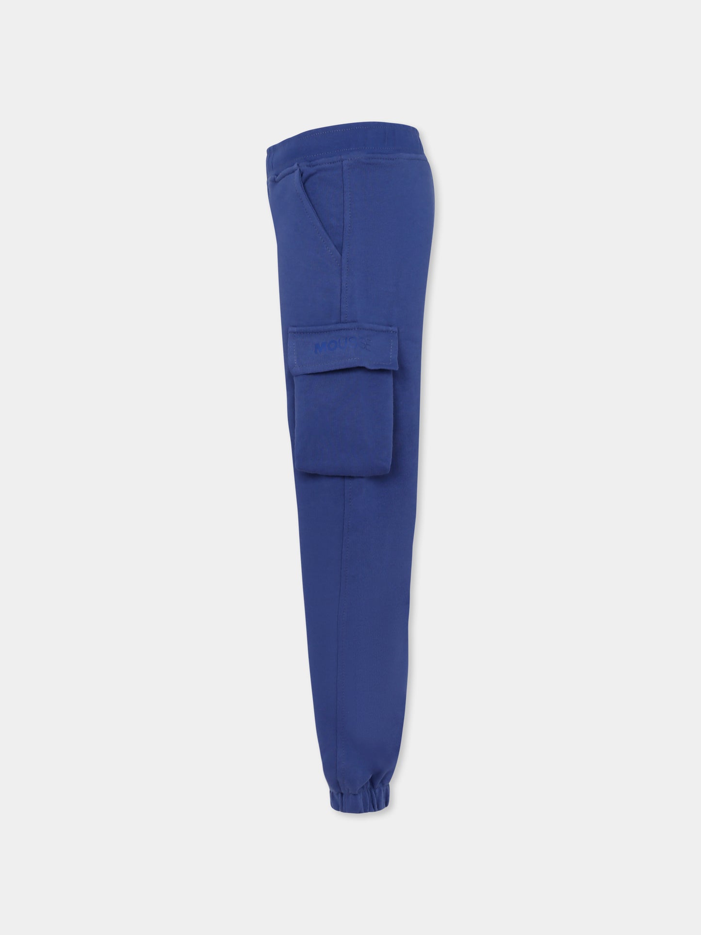 Pantaloni blu per bambino con logo,Mousse Kids,SKPCROL