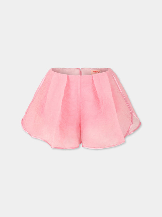Shorts rosa per bambina,Vivetta Kids,VE2553