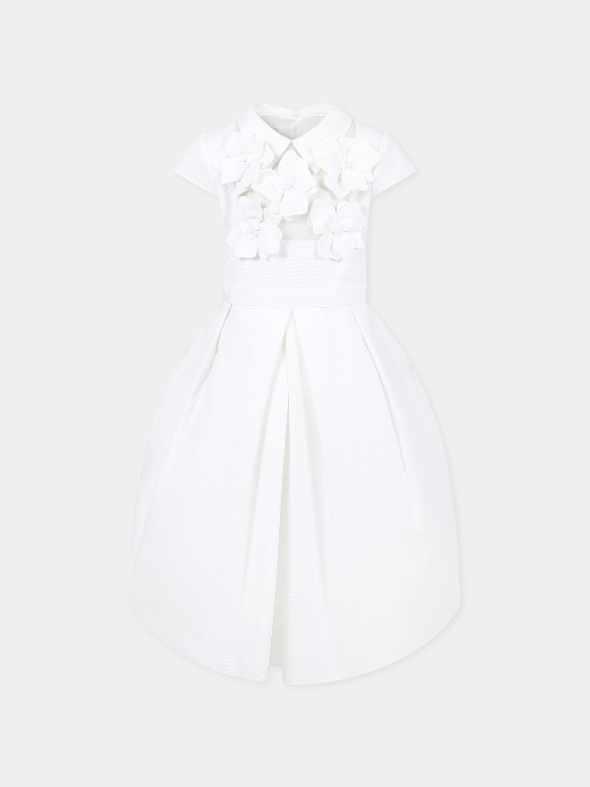 Vestito bianco per bambina con fiori,Raffaella,ABITO PANTELLERIA 10