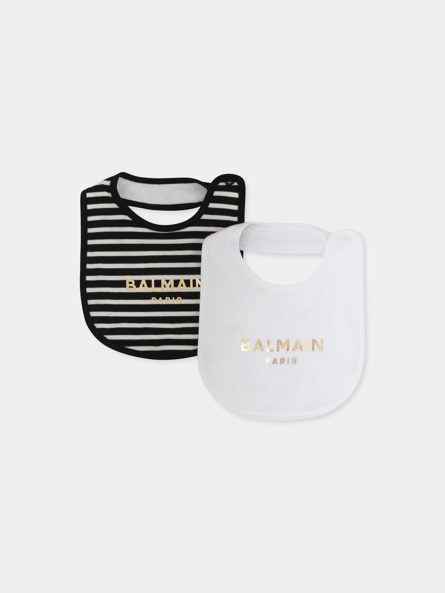 Set bavaglini multicolor per neonati con logo,Balmain Kids,BTB580 Z1571 102NE