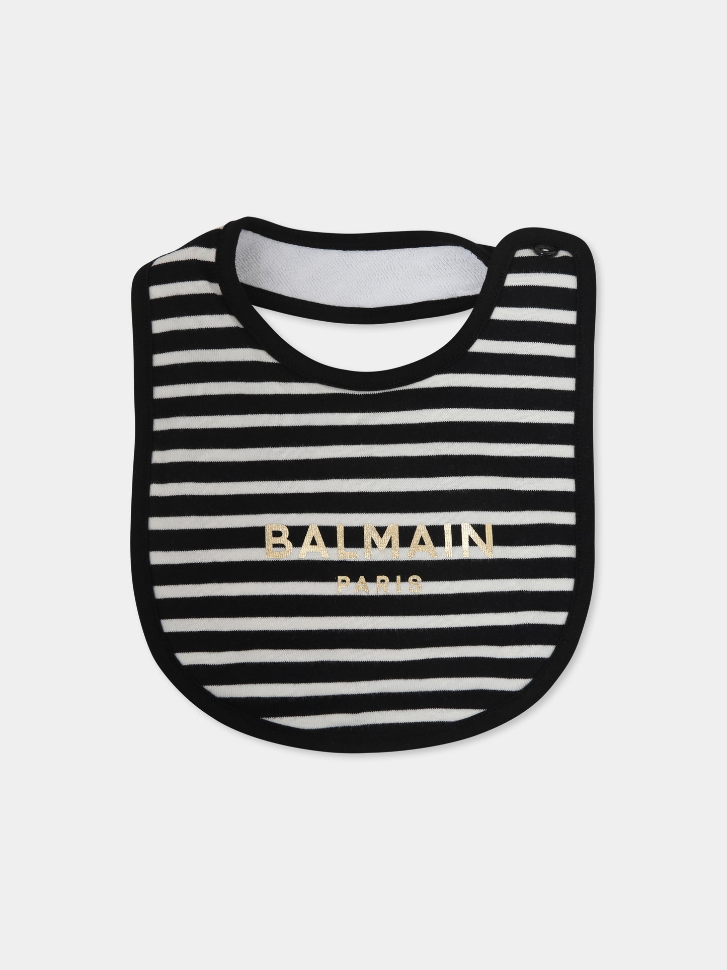 Set bavaglini multicolor per neonati con logo,Balmain Kids,BTB580 Z1571 102NE