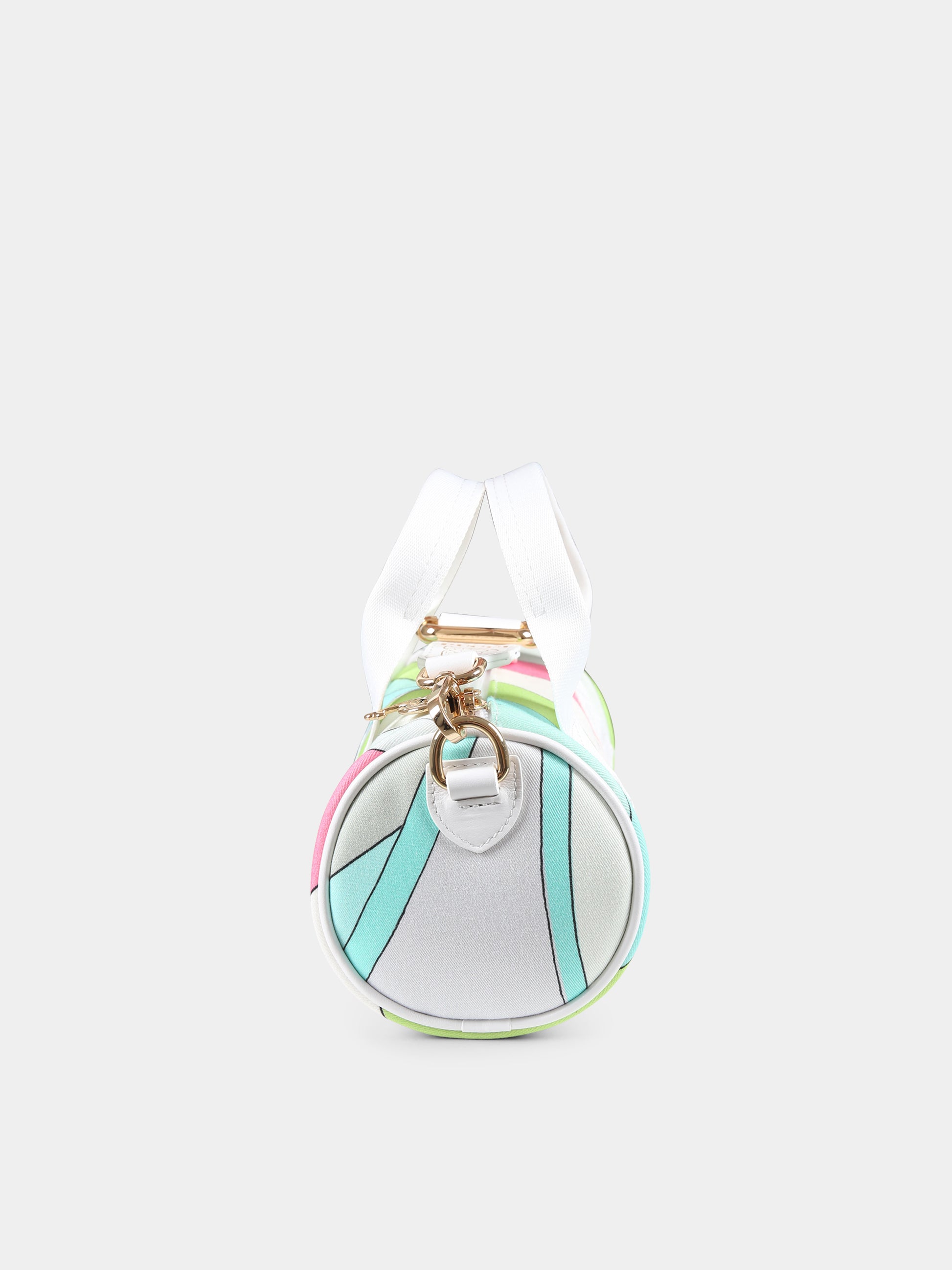 Borsa multicolor per bambina con stampa marmo,Emilio Pucci Junior,PT0B68 G0114 631MC