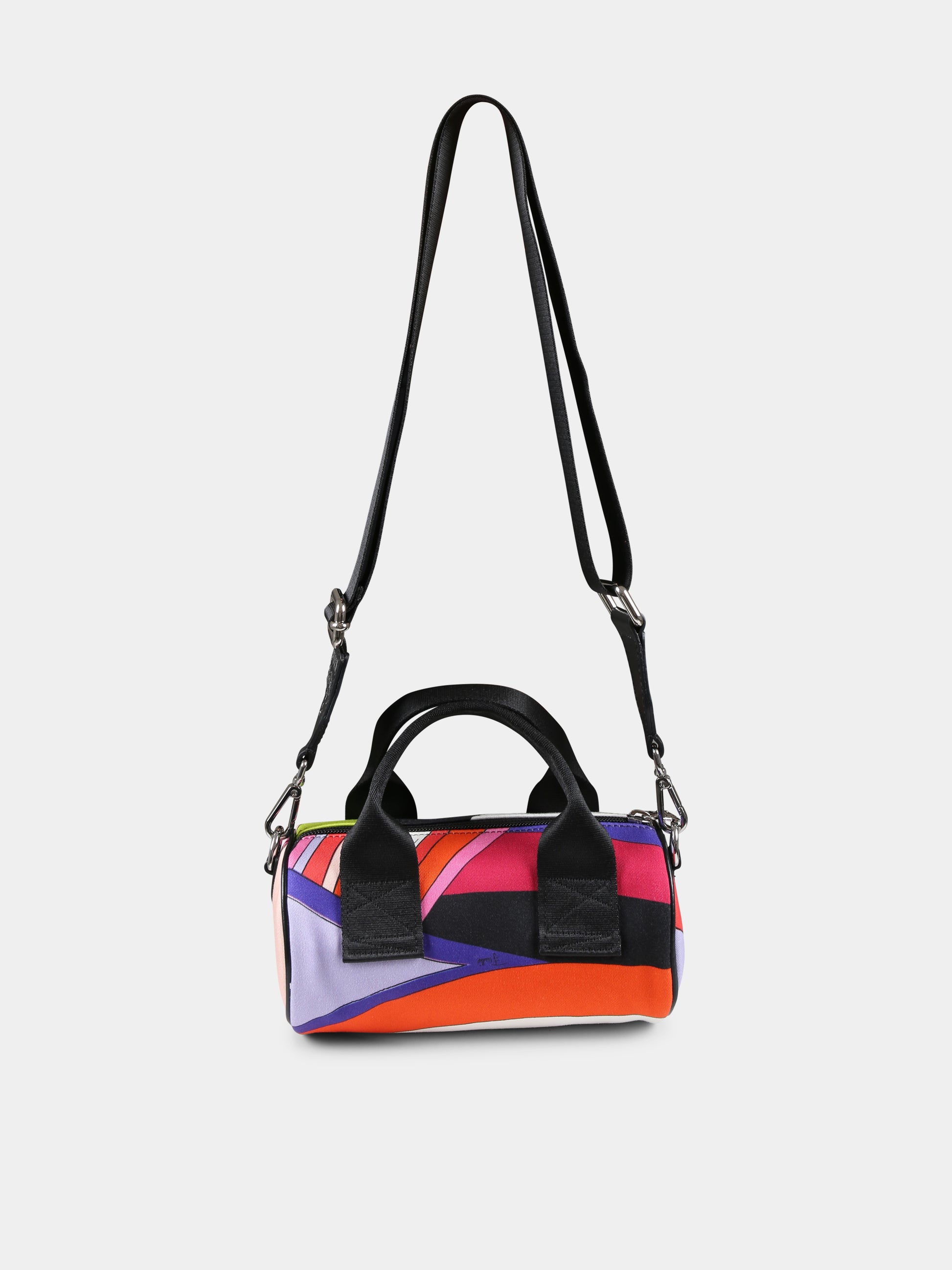 Borsa multicolor per bambina con stampa marmo,Emilio Pucci Junior,PT0B68 G0114 999NE