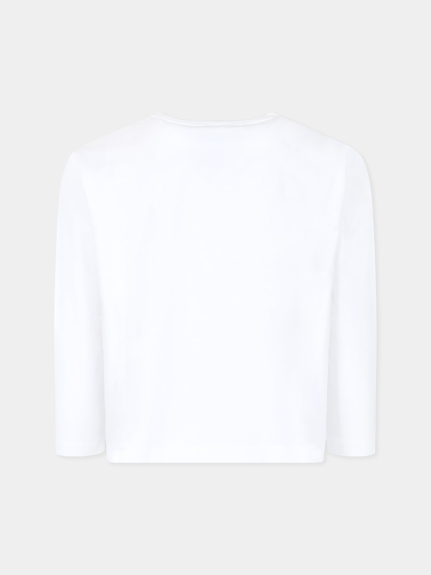 T-shirt bianca per bambina con logo,Stella Mccartney Kids,TT8C70 Z0434 100