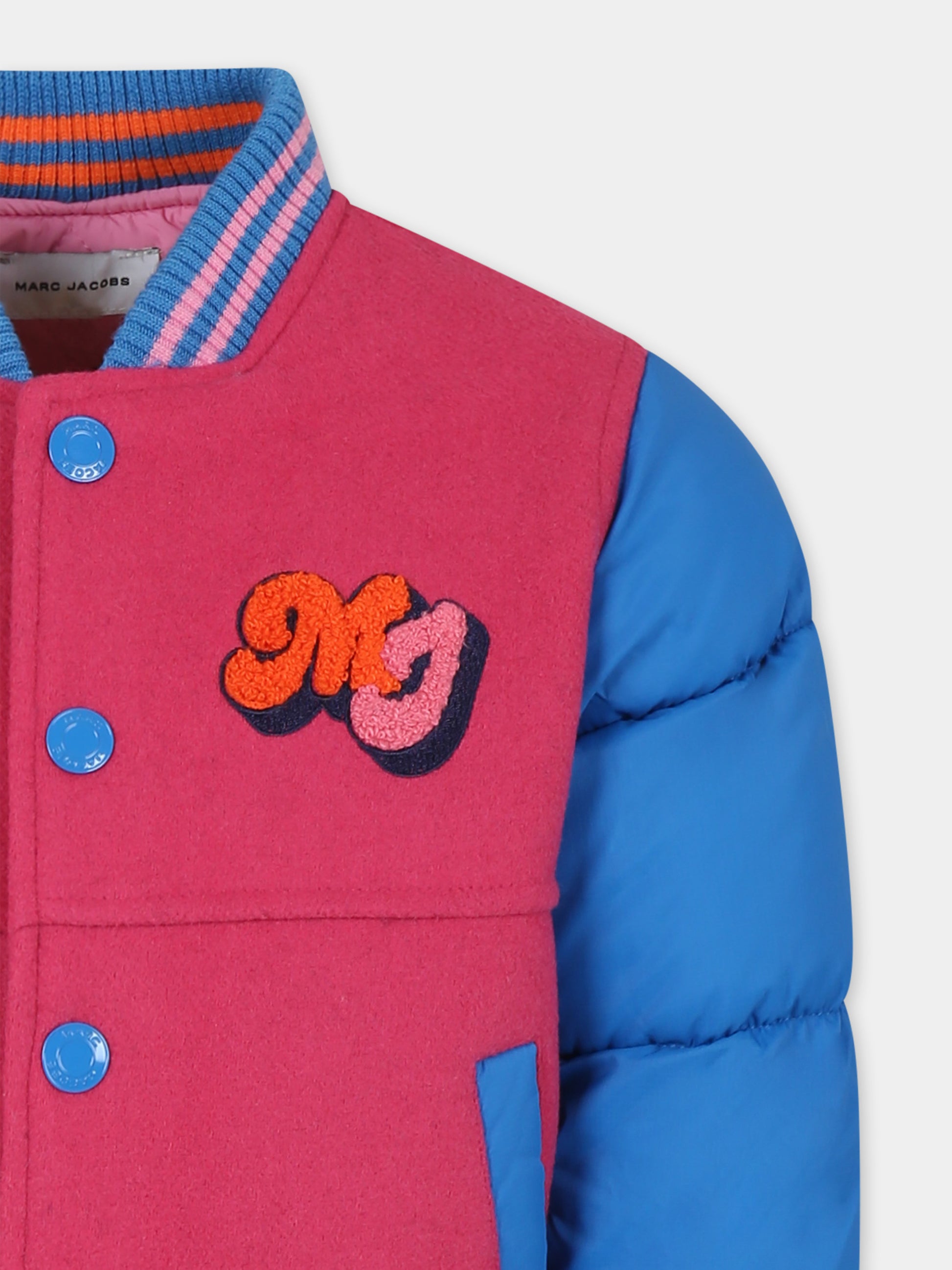 Bomber rosa per bambina con logo,Marc Jacobs,W16155 494