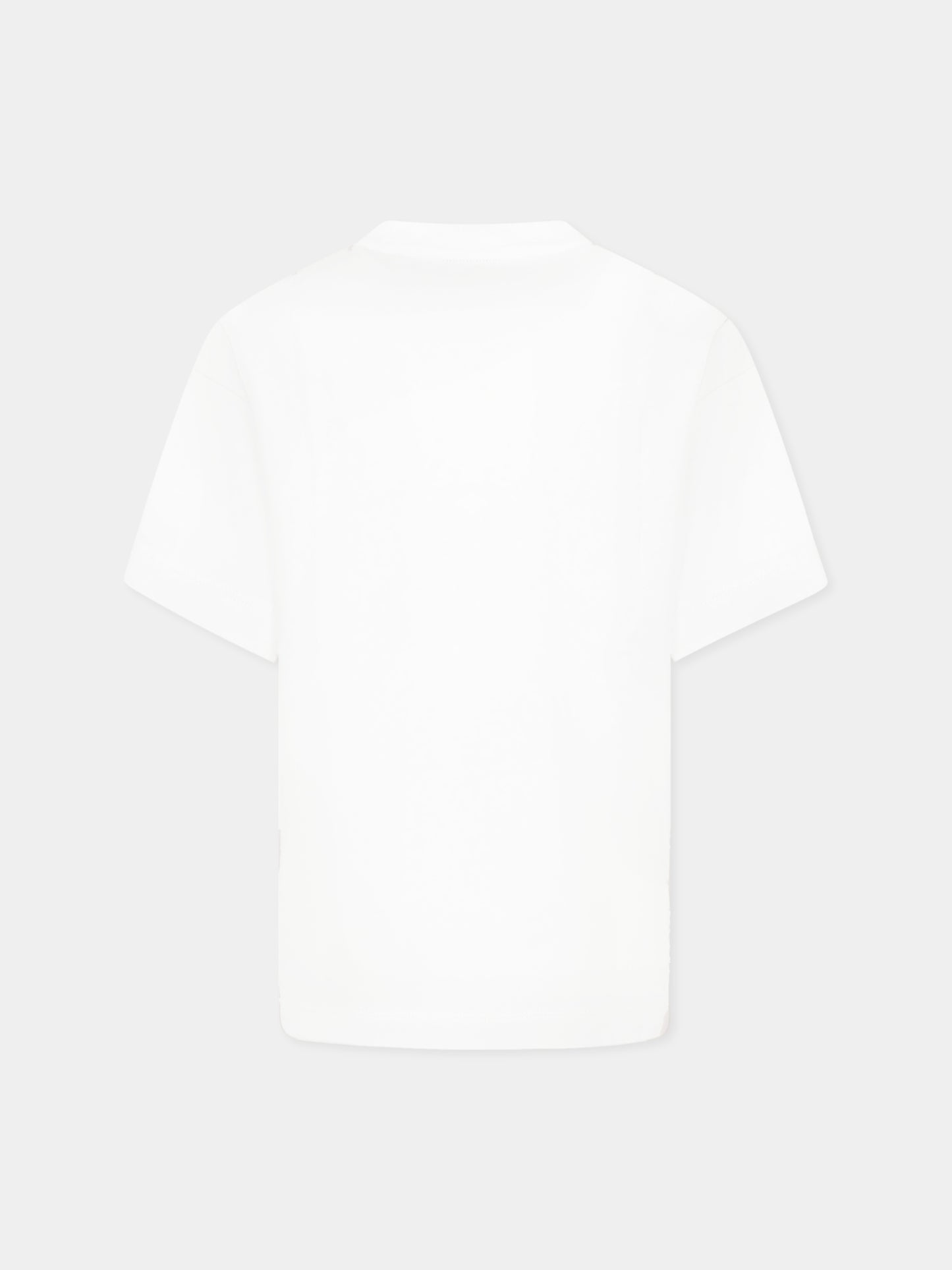 T-shirt blanc pour garçon avec emblème