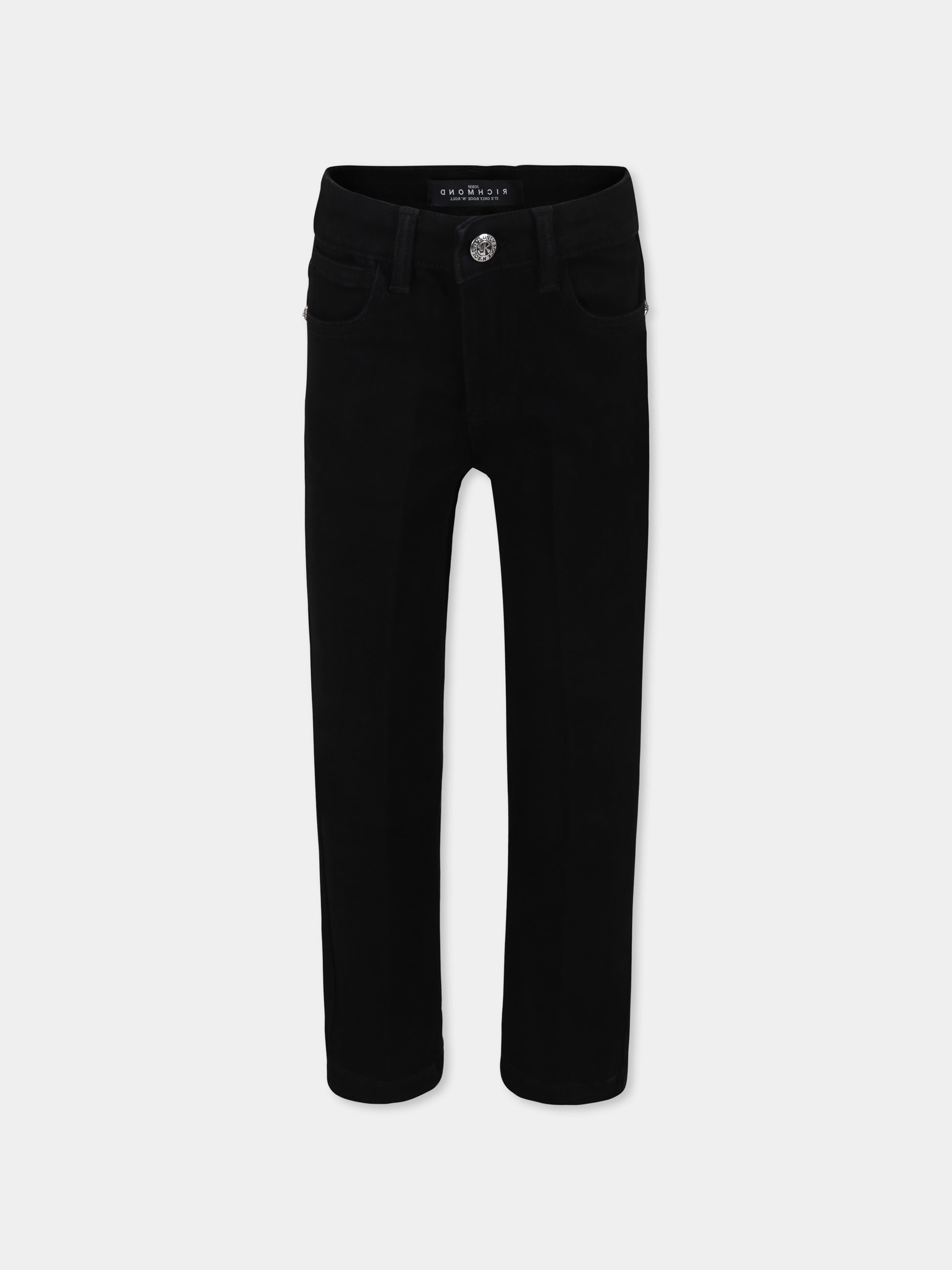 Jeans neri per bambino con logo,Richmond,RBA24157PA BLACK