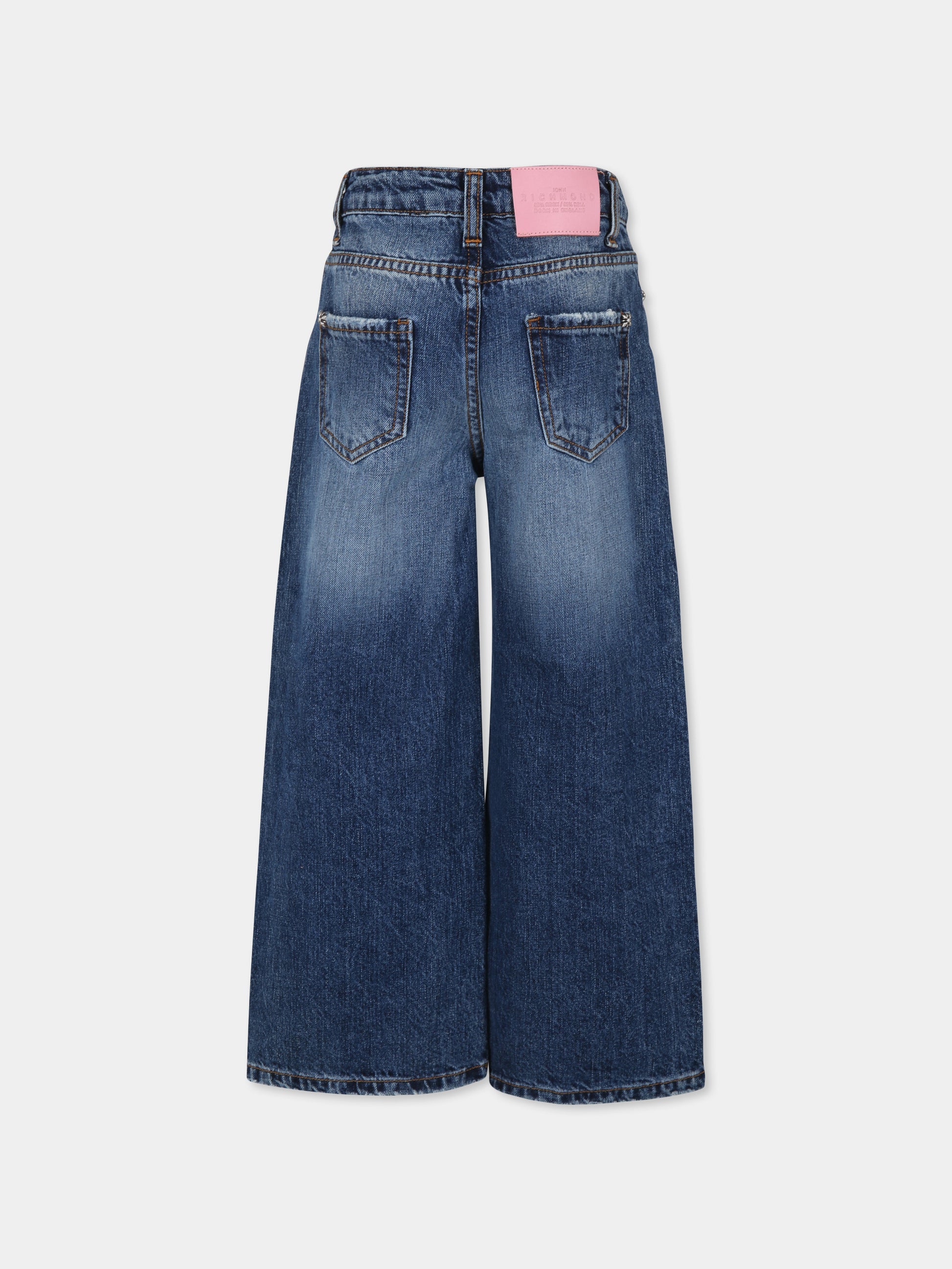 Jeans blu per bambina con logo,Richmond,RGA24126JE DENIM BLUE MEDIUM