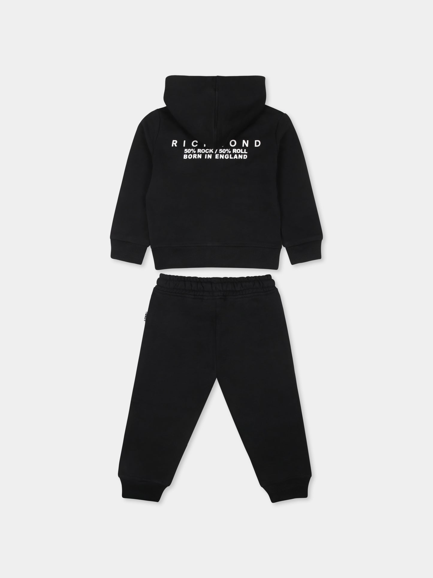 Completo nero per neonato con logo,Richmond,RIA24036CF BLACK
