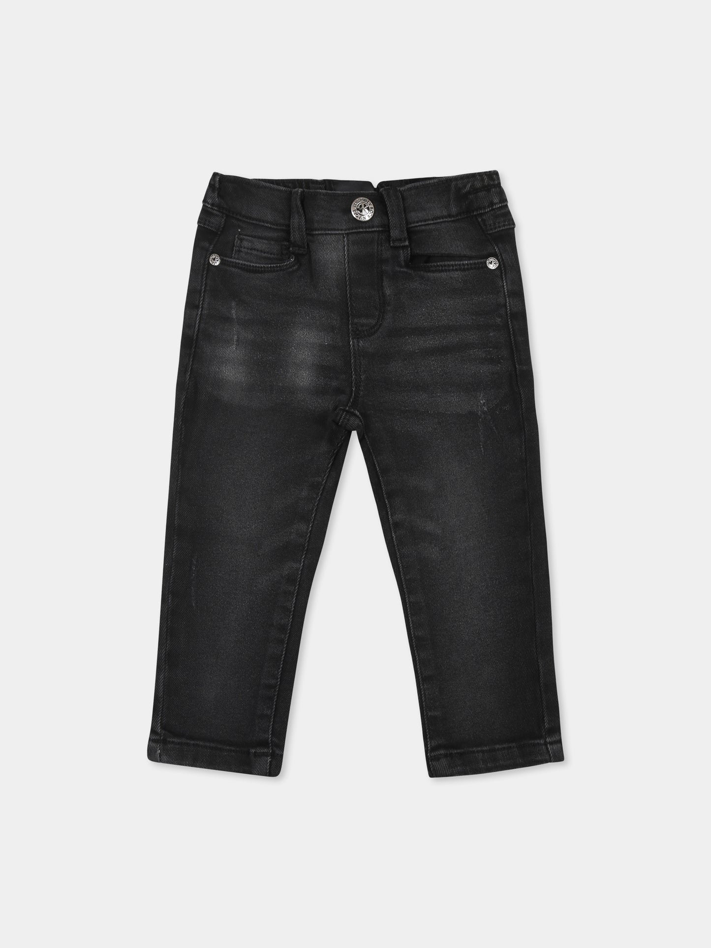 Jeans neri per neonato con logo,Richmond,RIA24029JE DENIM BLACK