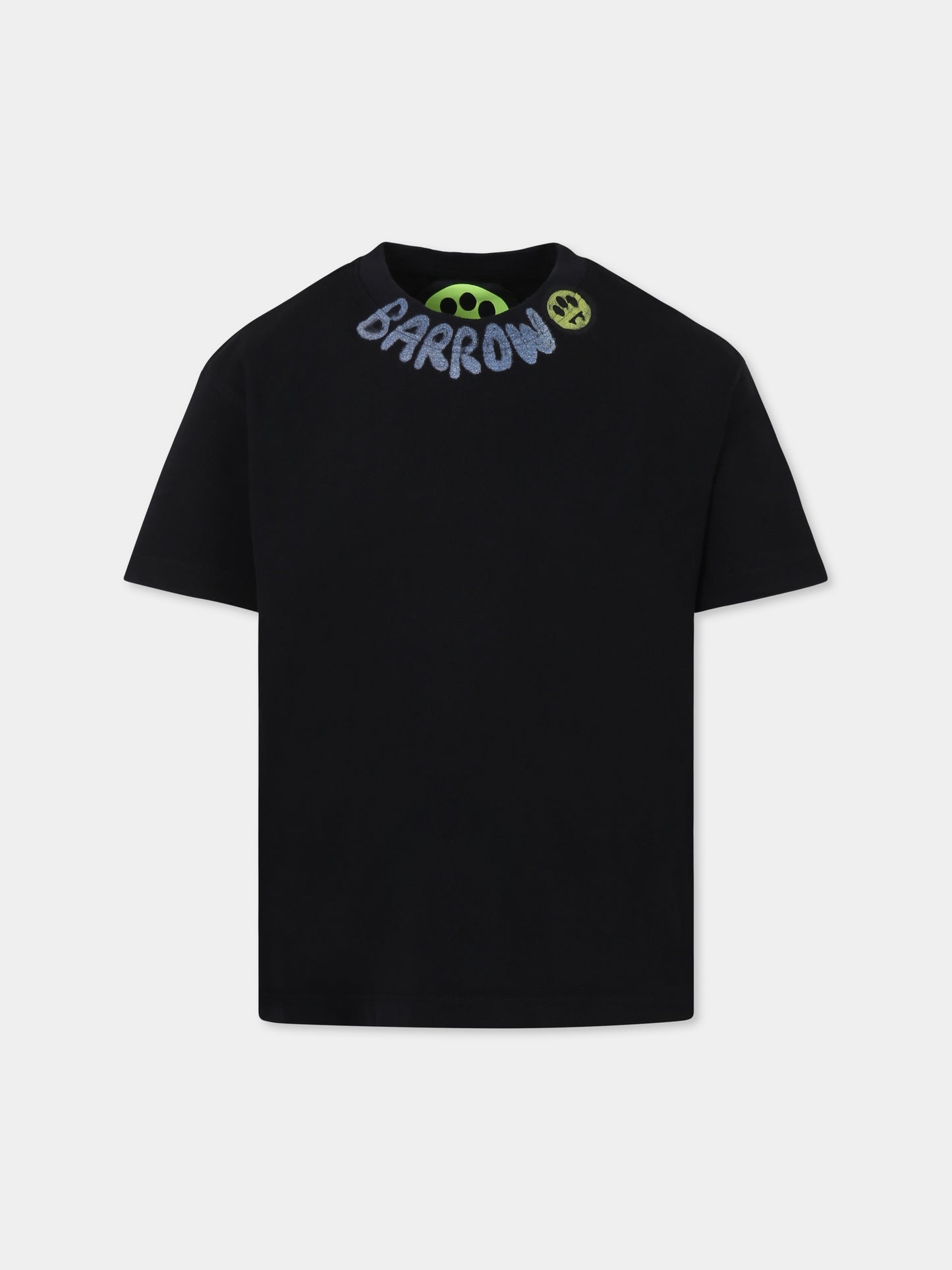 T-shirt noir pour enfants avec logo