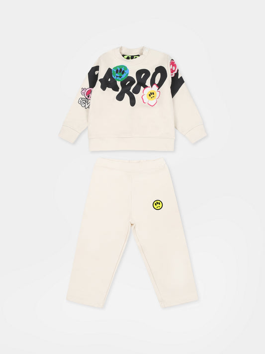 Ensemble ivoire  pour bébé fille avec logo