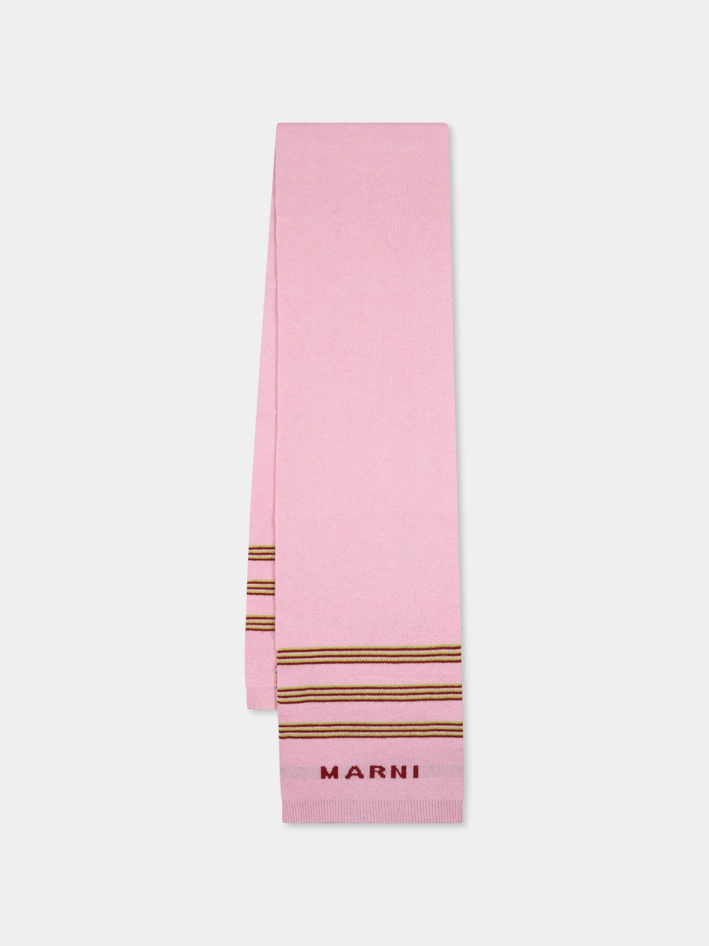 Sciarpa rosa per bambina con logo,Marni Kids,M01284 M00SZ MR19U 0M345