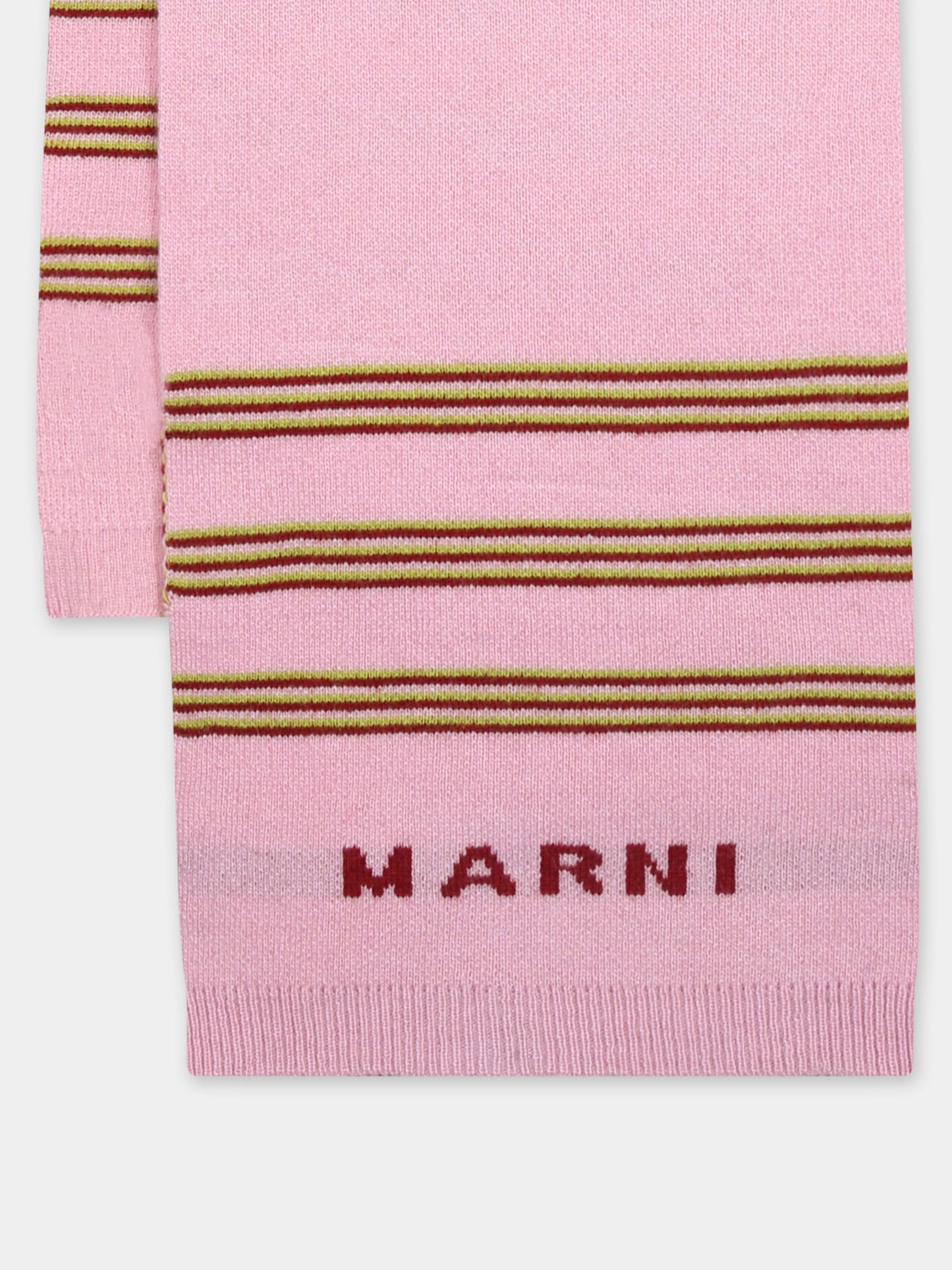 Sciarpa rosa per bambina con logo,Marni Kids,M01284 M00SZ MR19U 0M345